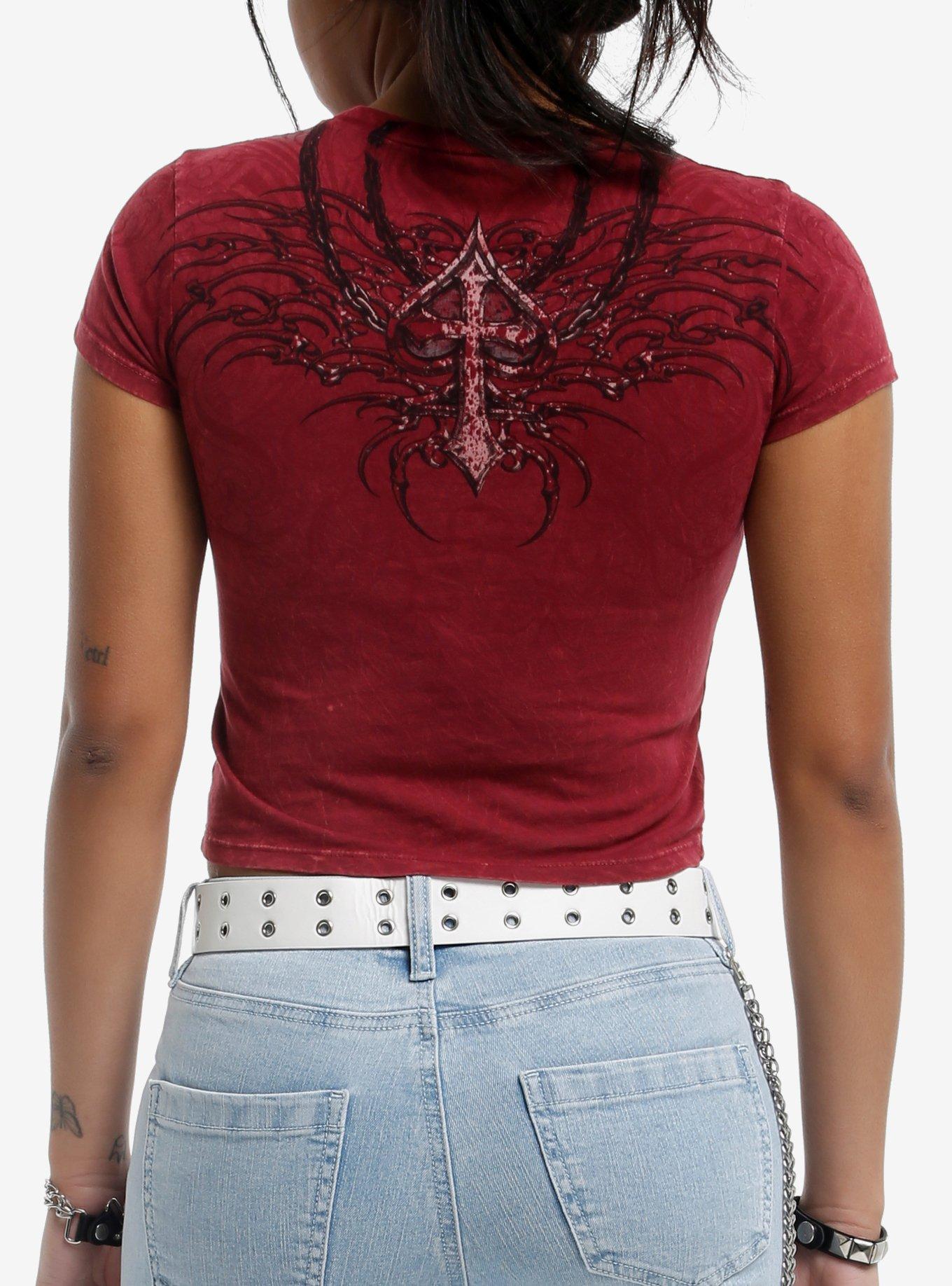 Affliction Chained Skulls Girls Baby T-Shirt, , hi-res