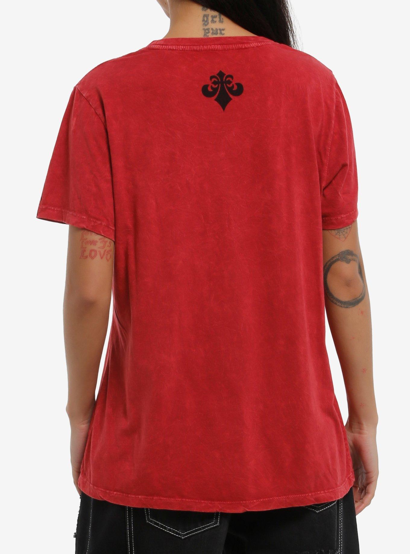 Affliction Red Skull Wings T-Shirt, BLACK, alternate