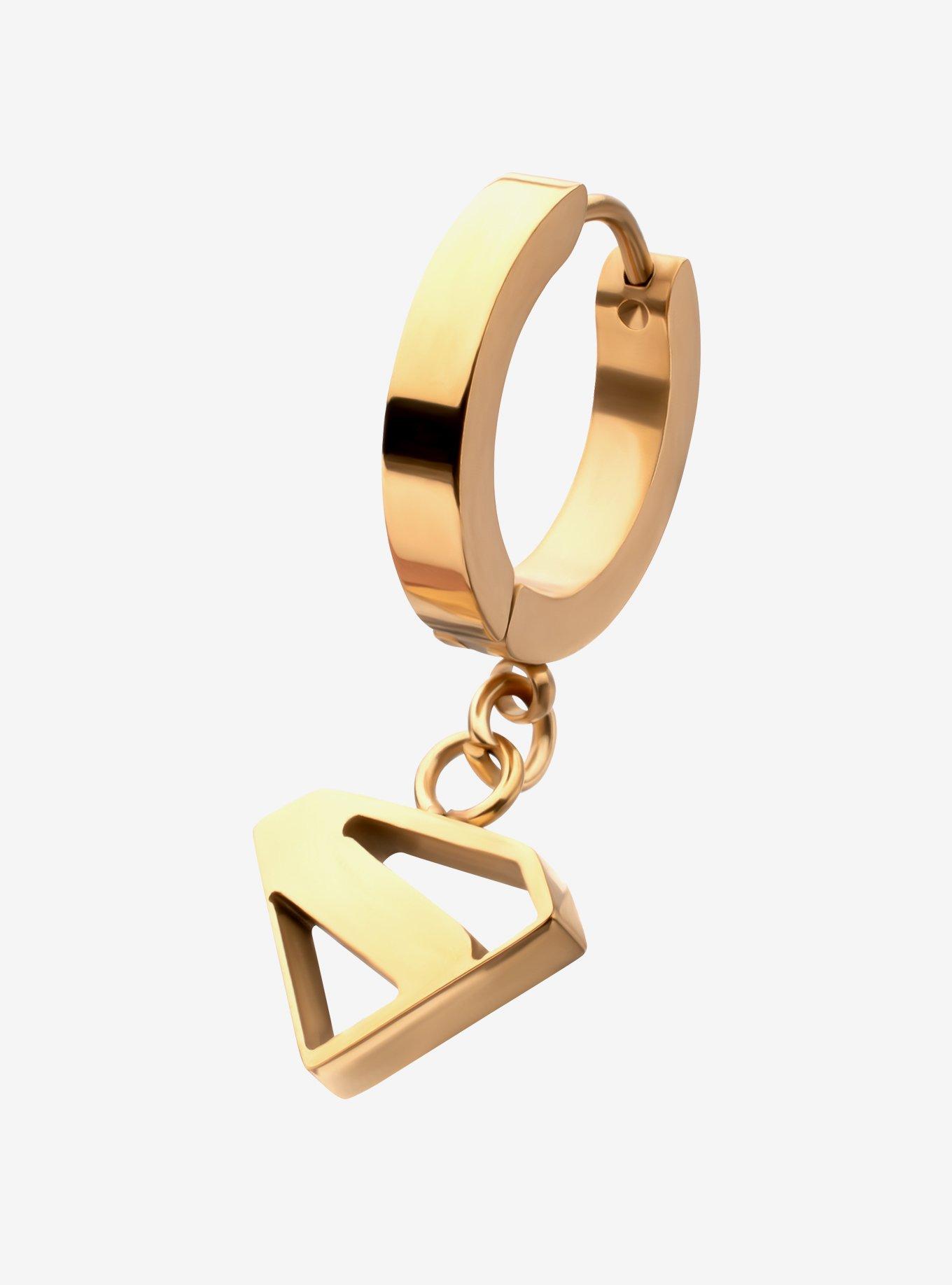 DC Comics Superman Logo Cut Out Huggie Earring, , hi-res