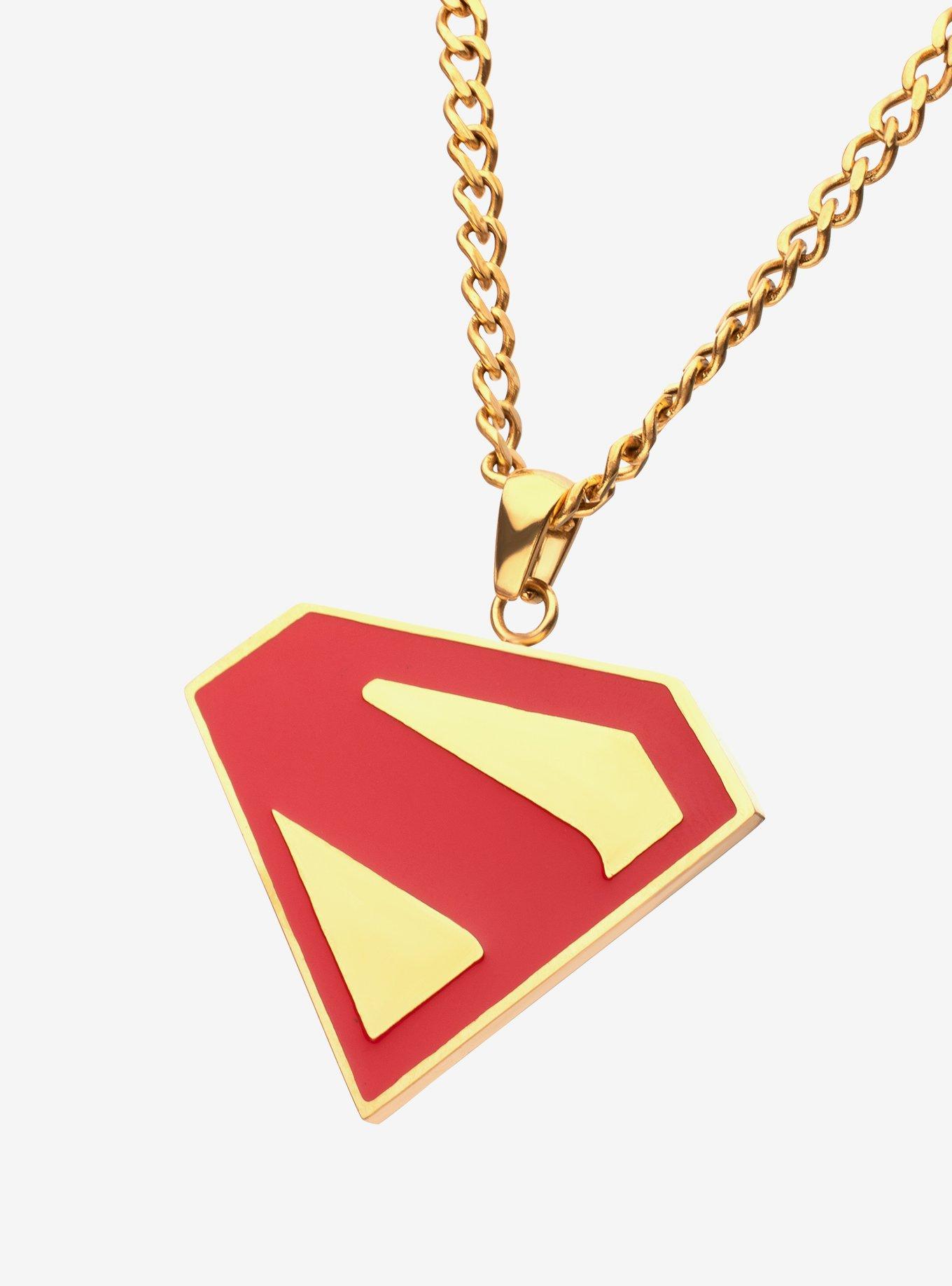 DC Comics Superman Logo Steel Necklace, , hi-res