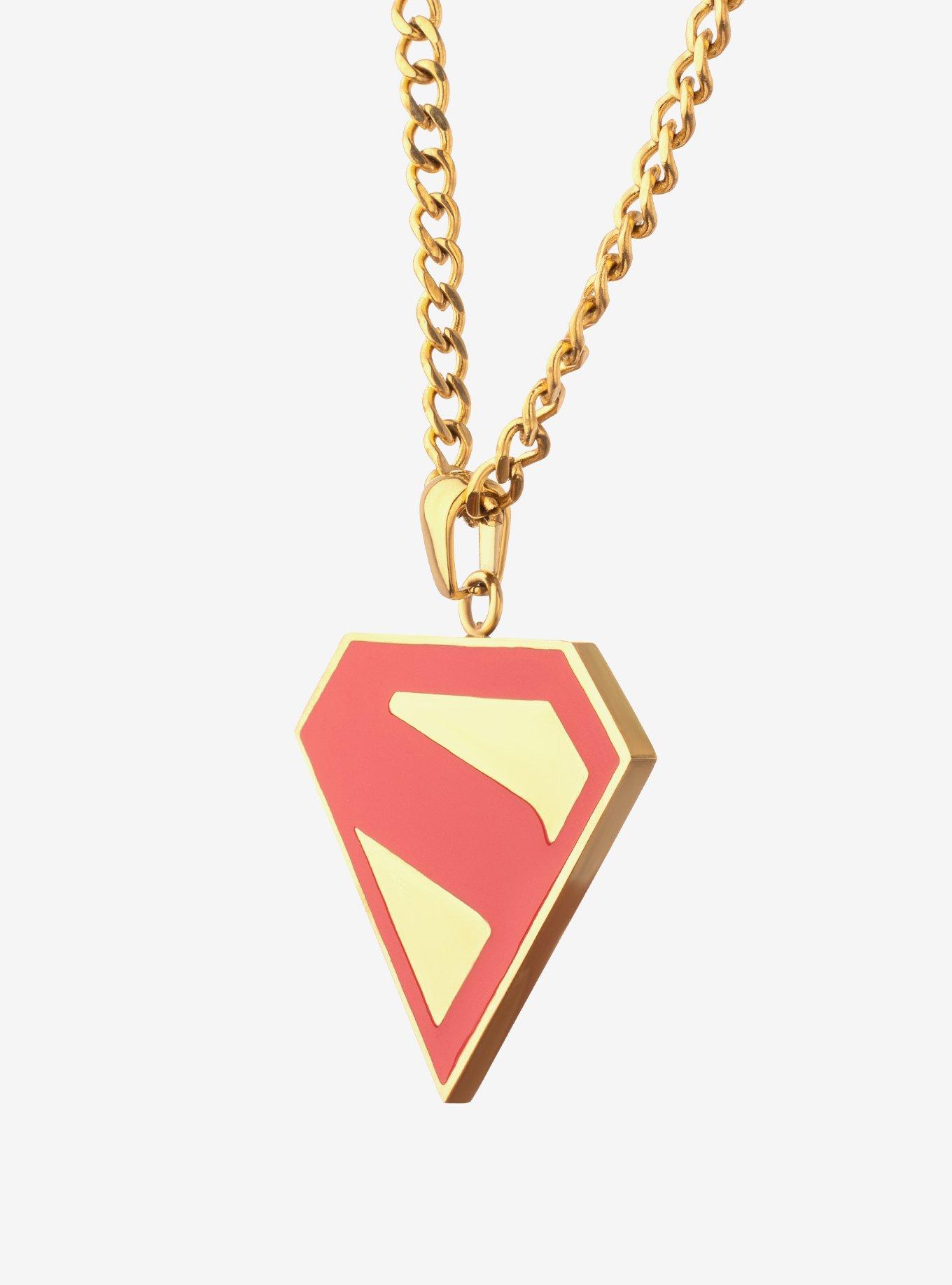 DC Comics Superman Logo Steel Necklace, , alternate