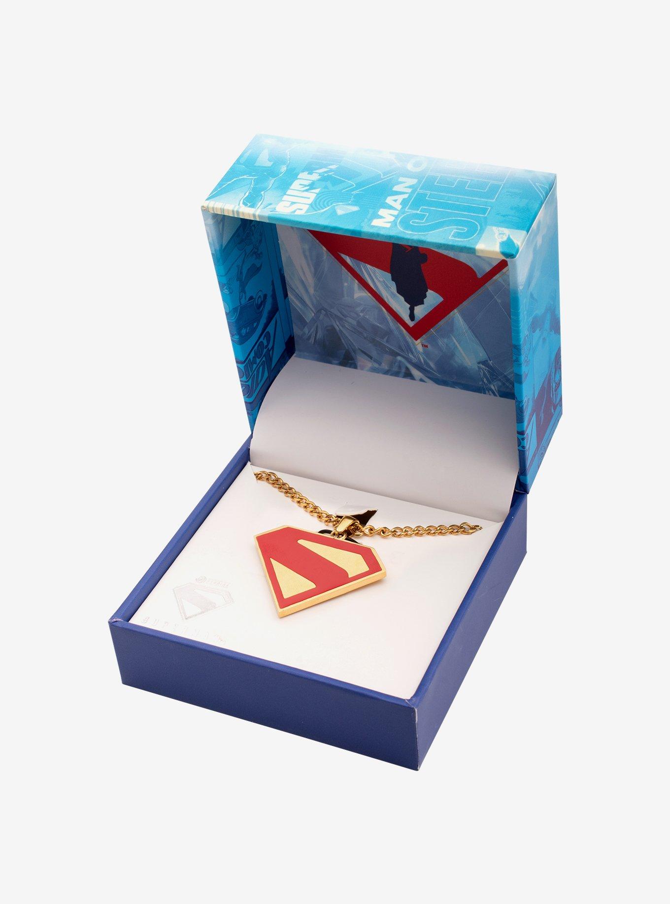 DC Comics Superman Logo Steel Necklace, , alternate