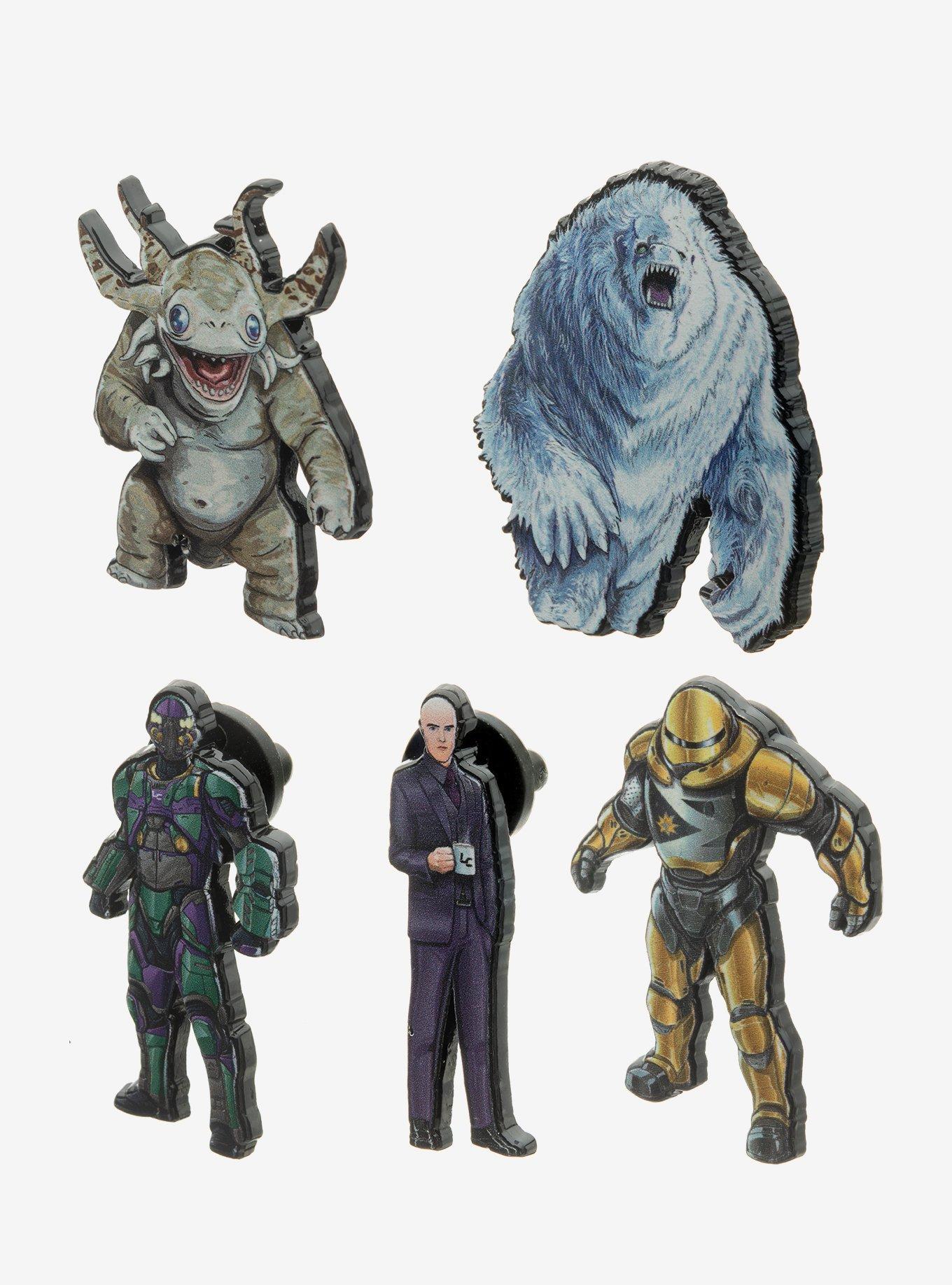 DC Comics Superman Movie Monster and Villain Pin Set, , hi-res