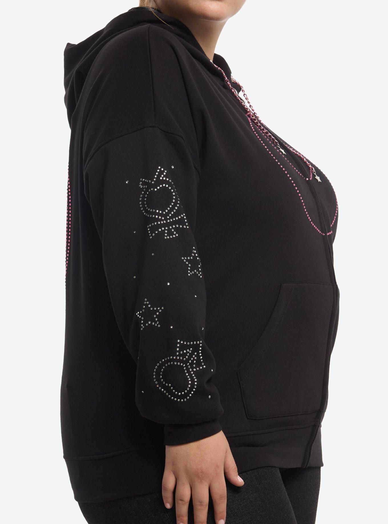 Pretty Guardian Sailor Moon Rhinestone Girls Hoodie Plus Size, MULTI, alternate - view 4