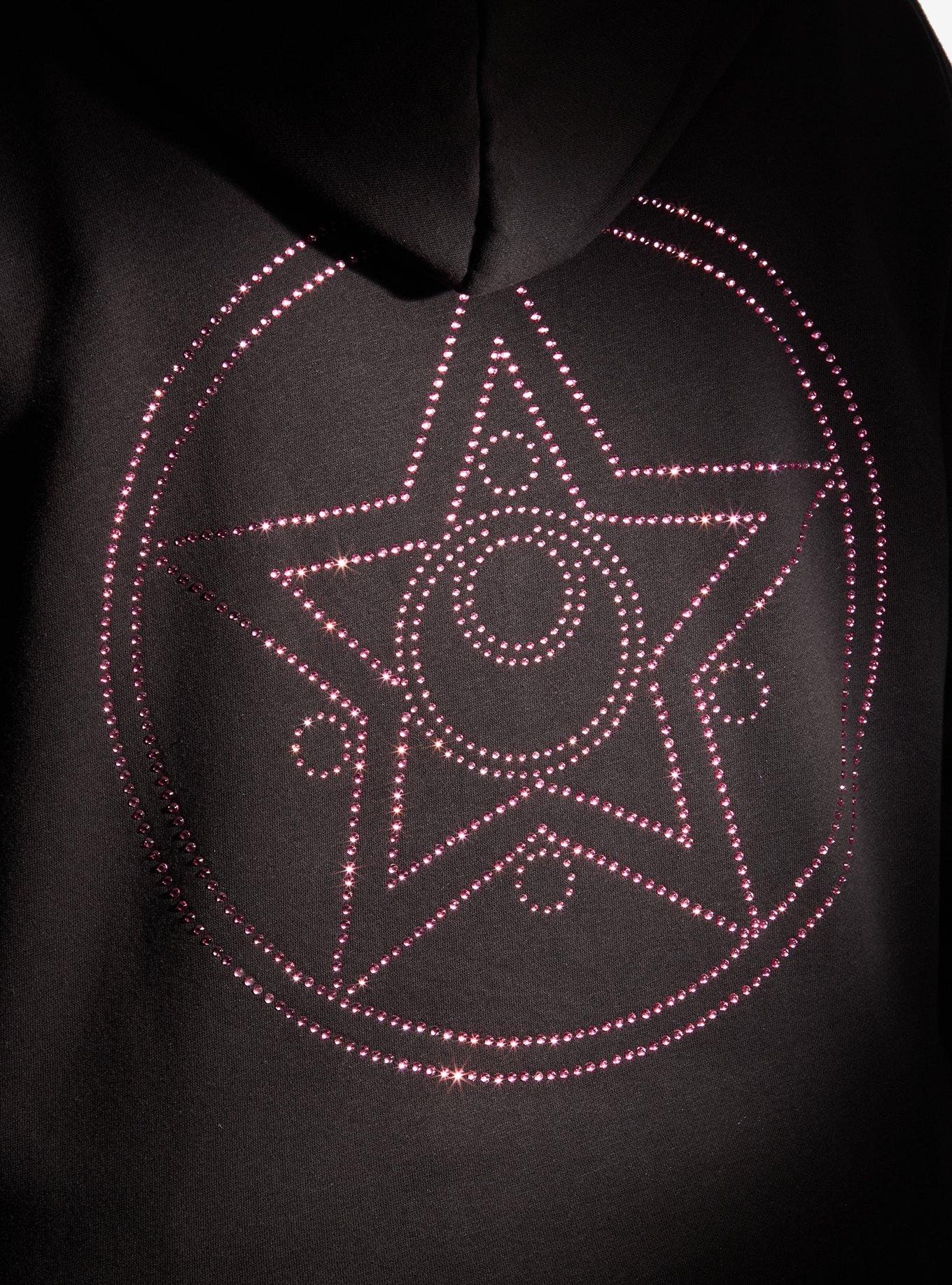 Pretty Guardian Sailor Moon Rhinestone Girls Hoodie Plus Size, MULTI, alternate - view 5