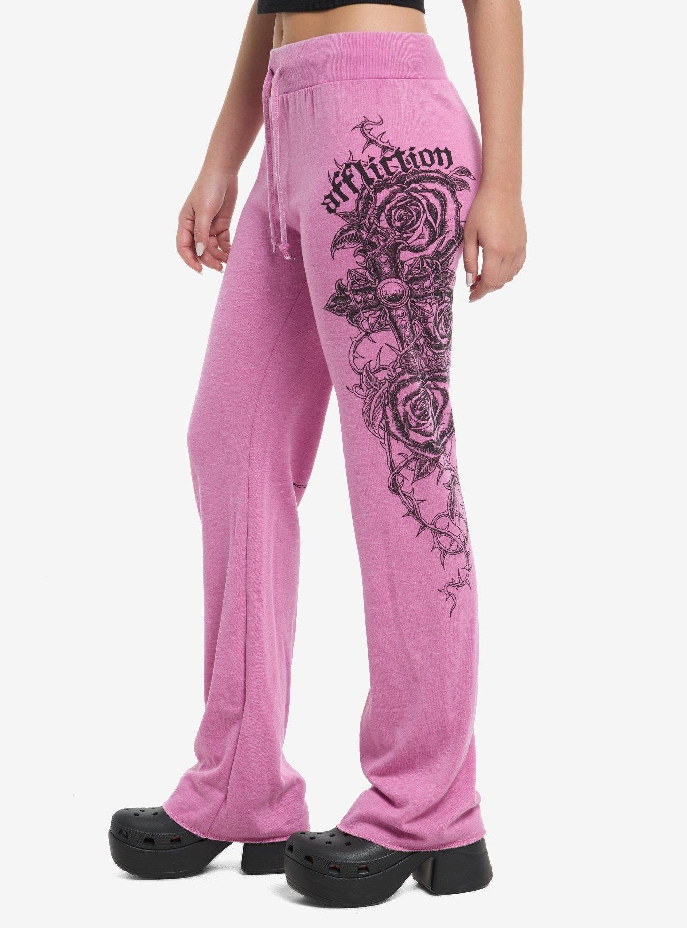 Affliction Clothing Rose Vine Skeleton Lounge Pants, MULTI, alternate