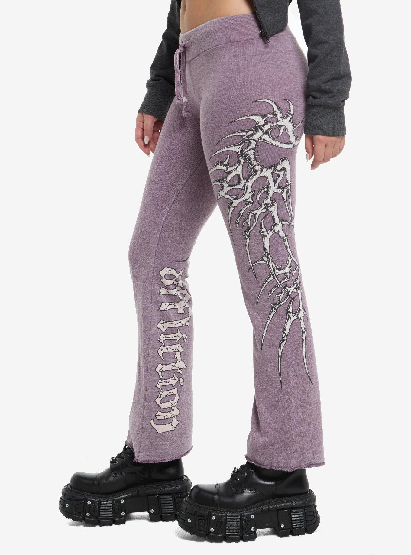 Affliction Clothing Skeleton Mauve Lounge Pants, MULTI, alternate