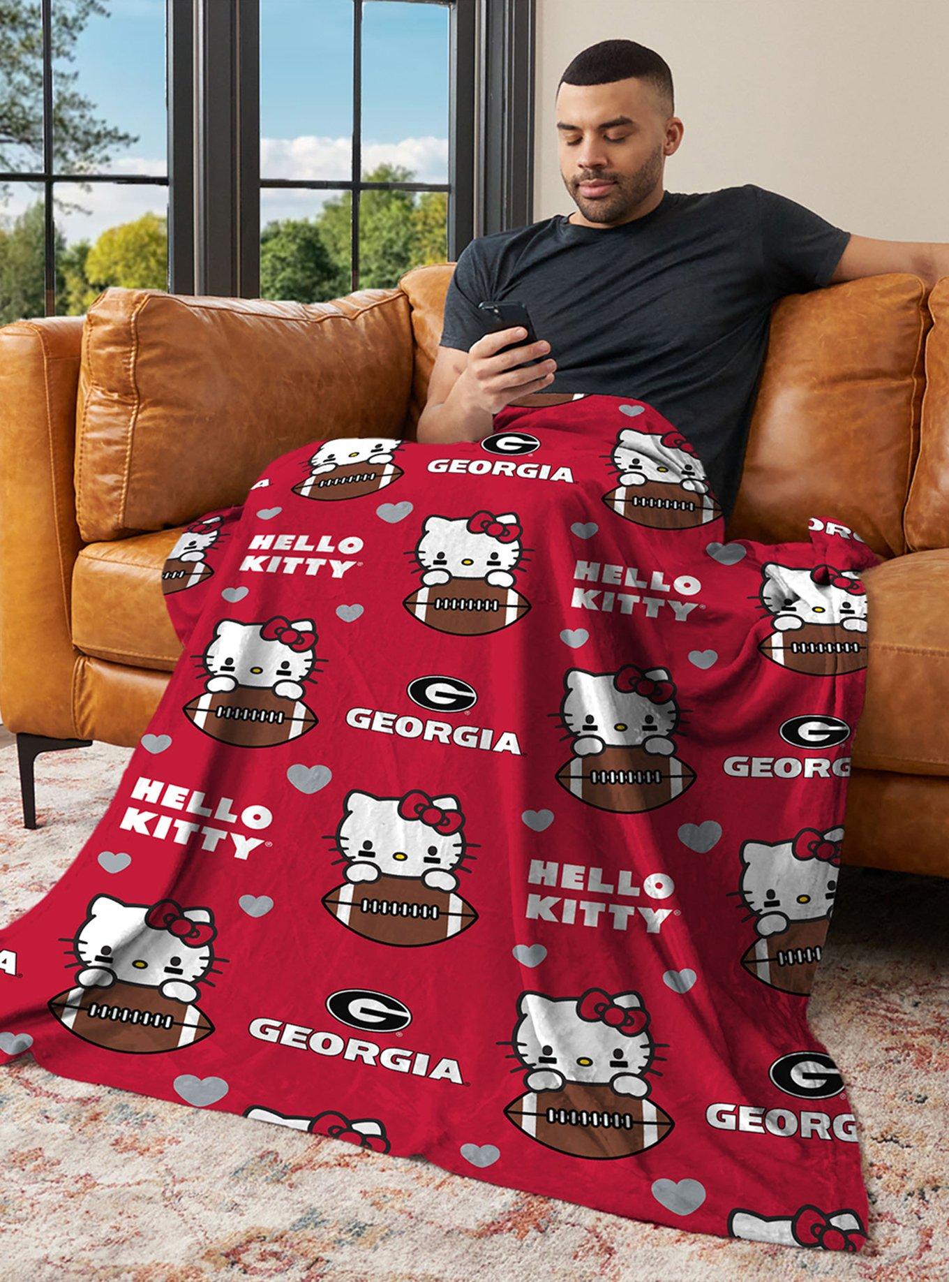 Georgia Bulldogs Football Ready Hello Kitty Cloud Throw Blanket, , alternate