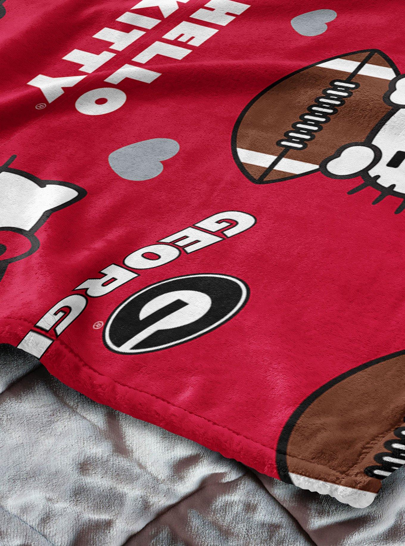 Georgia Bulldogs Football Ready Hello Kitty Cloud Throw Blanket, , alternate