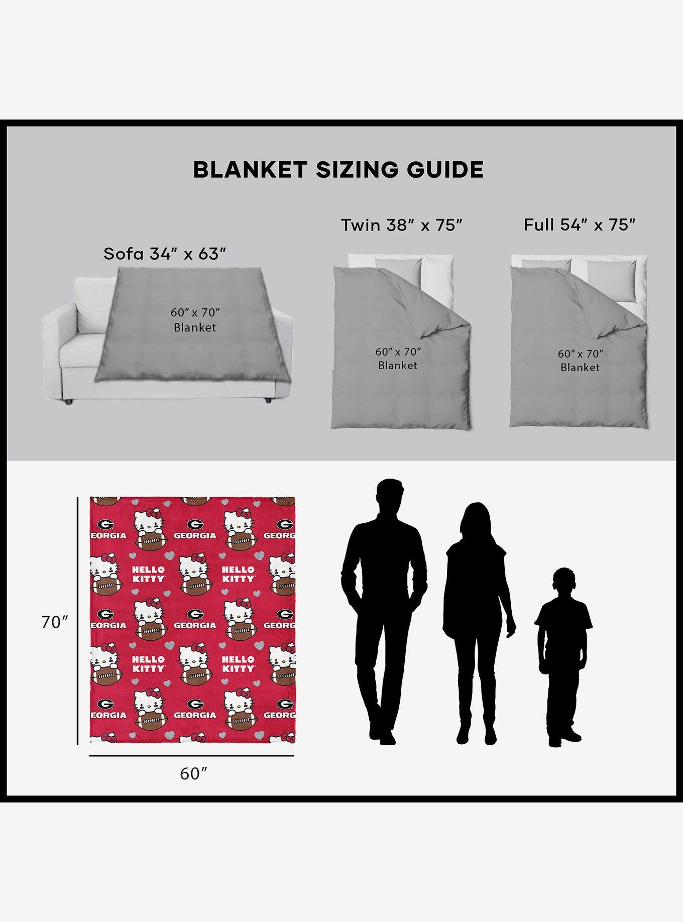 Georgia Bulldogs Football Ready Hello Kitty Cloud Throw Blanket, , alternate