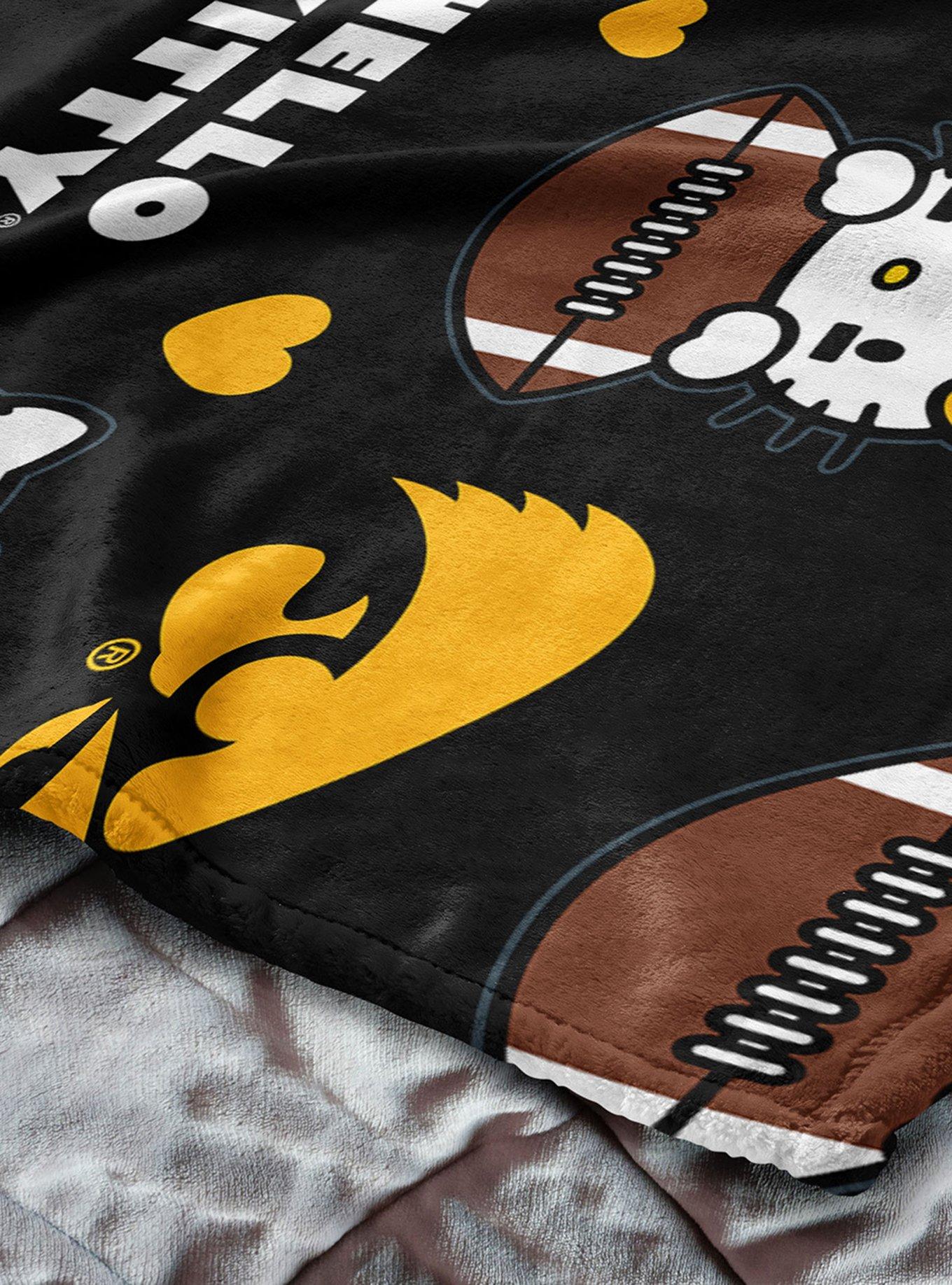 Iowa Hawkeyes Football Ready Hello Kitty Cloud Throw Blanket, , alternate