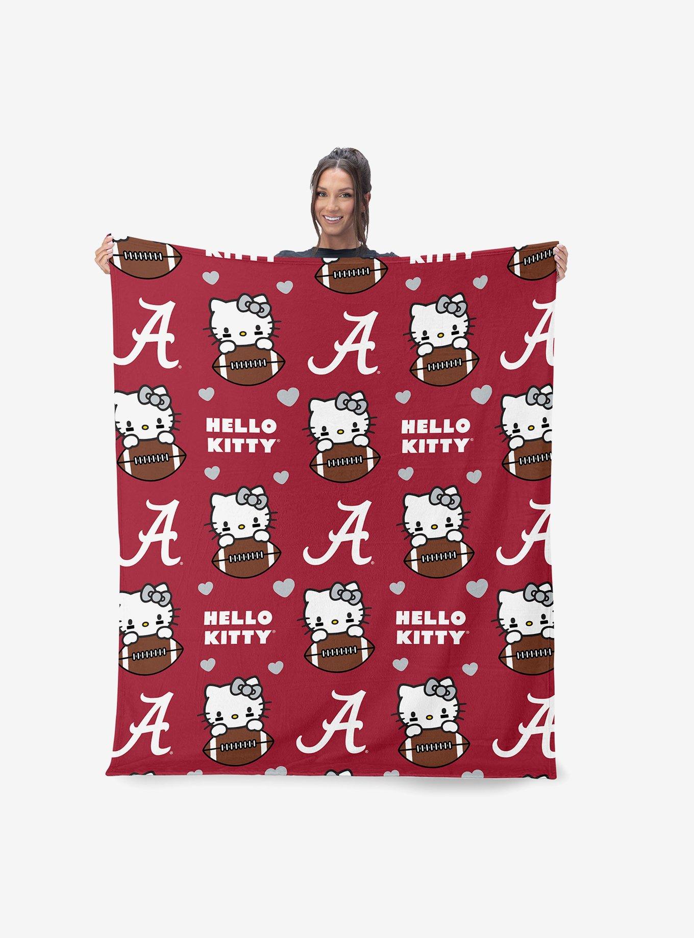 University of Alabama Crimson Tide Football Ready Hello Kitty Cloud Throw Blanket, , alternate