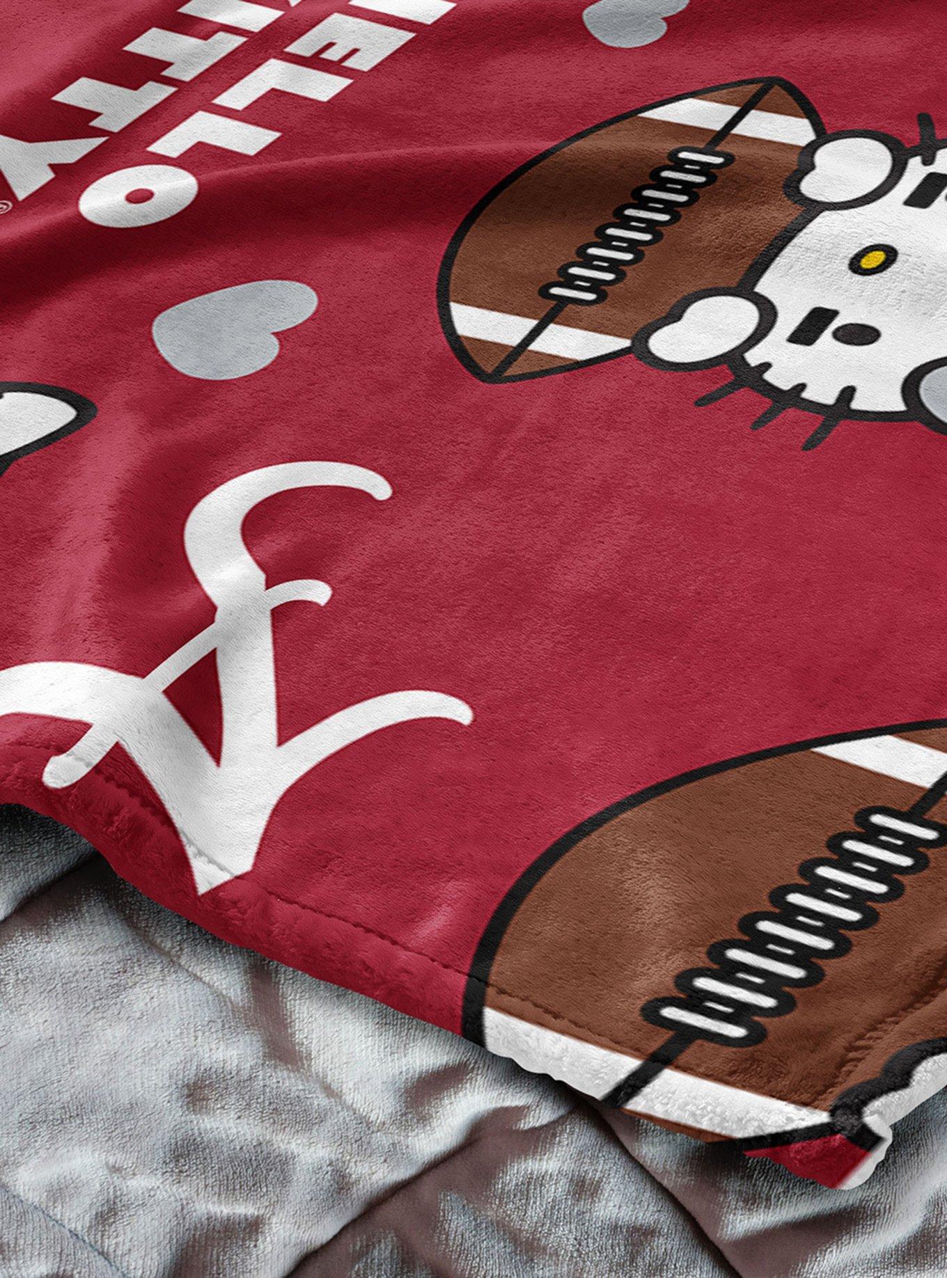 University of Alabama Crimson Tide Football Ready Hello Kitty Cloud Throw Blanket, , alternate