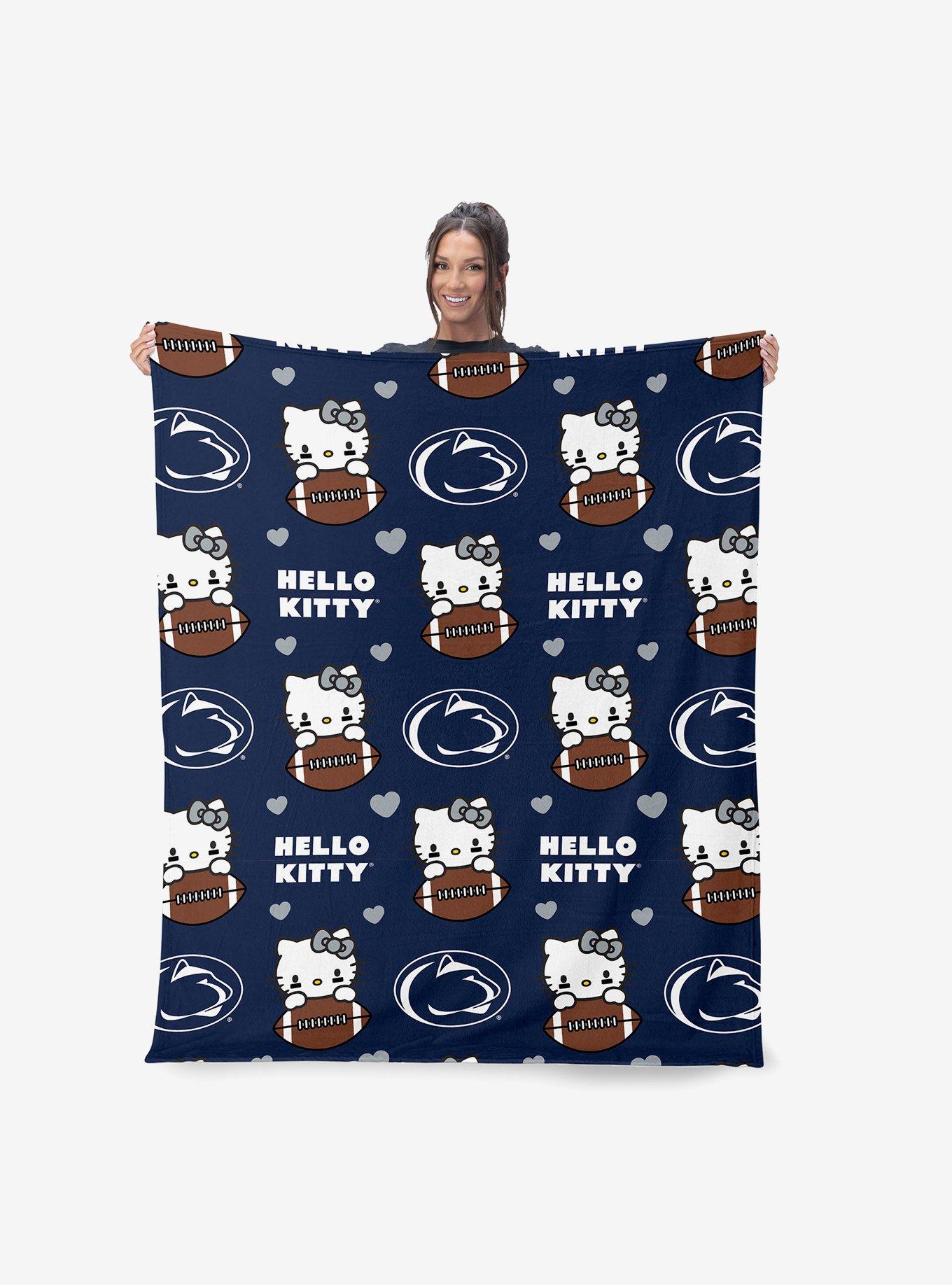 Penn State Nittany Lions Football Ready Hello Kitty Cloud Throw Blanket, , alternate