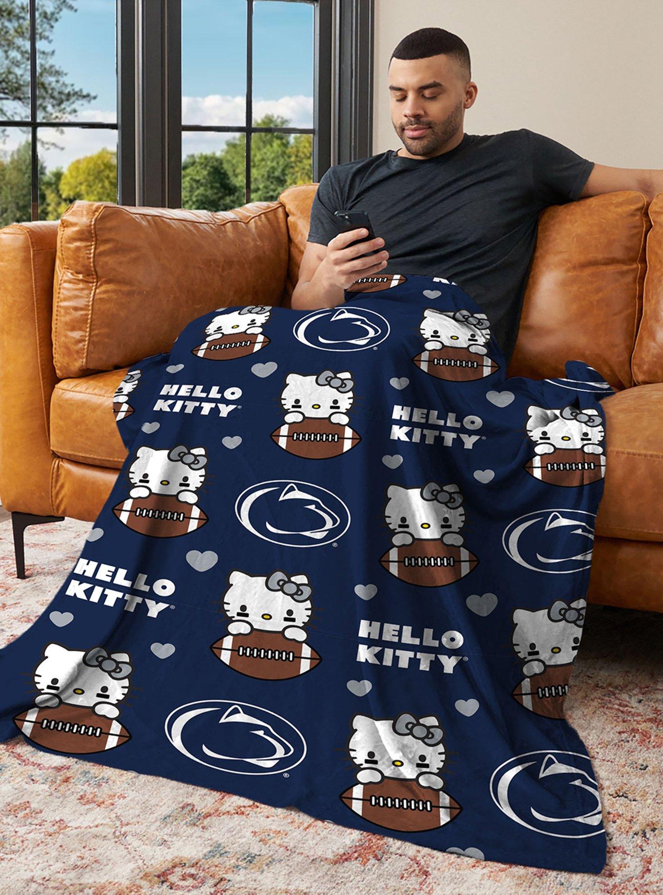 Penn State Nittany Lions Football Ready Hello Kitty Cloud Throw Blanket, , alternate