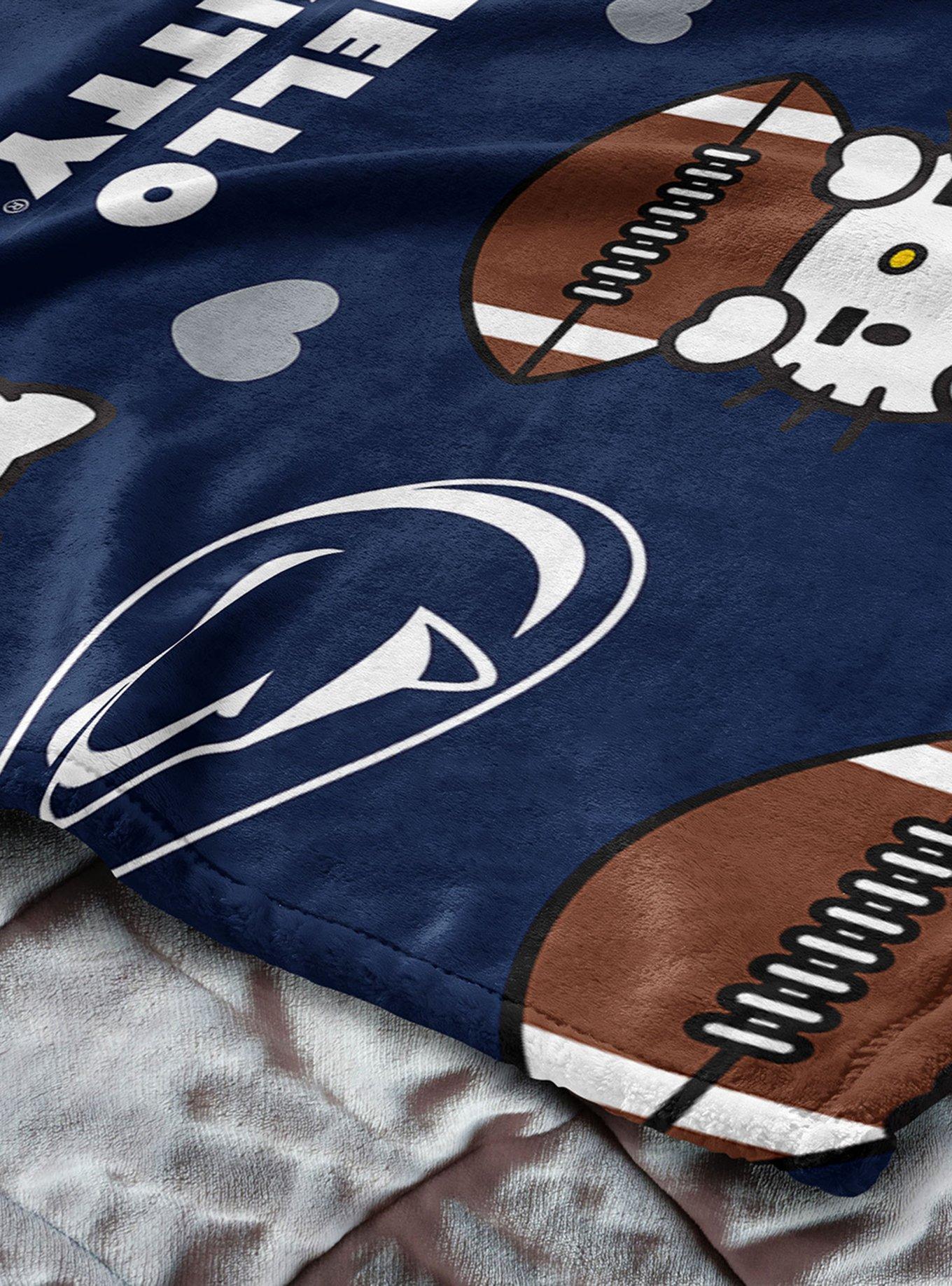 Penn State Nittany Lions Football Ready Hello Kitty Cloud Throw Blanket, , alternate