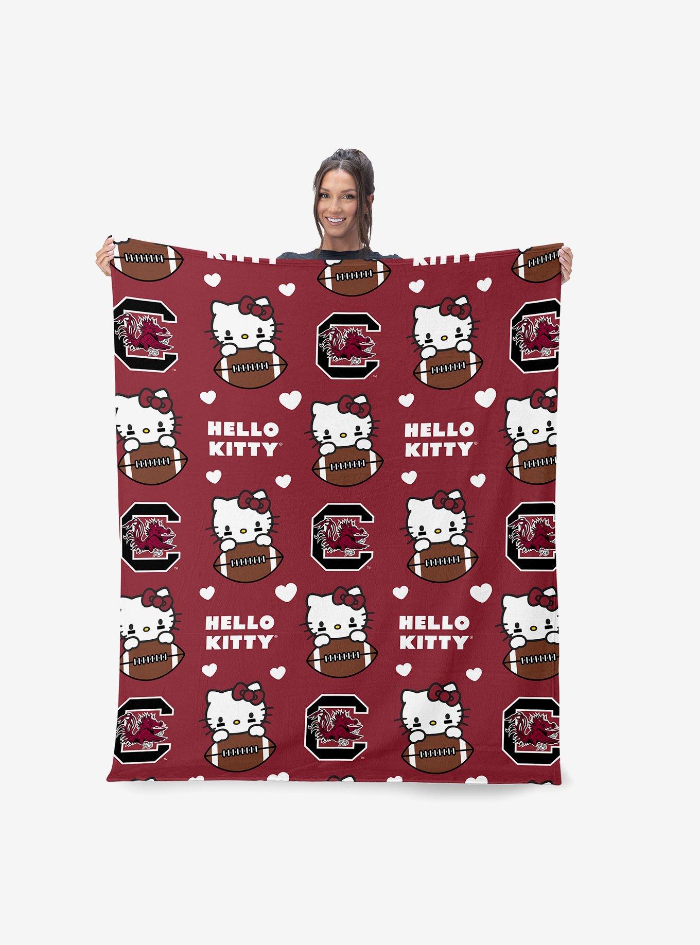 South Carolina Gamecocks Football Ready Hello Kitty Cloud Throw Blanket, , alternate