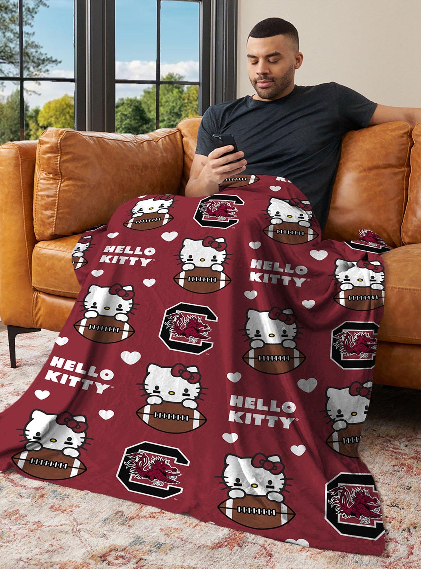 South Carolina Gamecocks Football Ready Hello Kitty Cloud Throw Blanket, , alternate