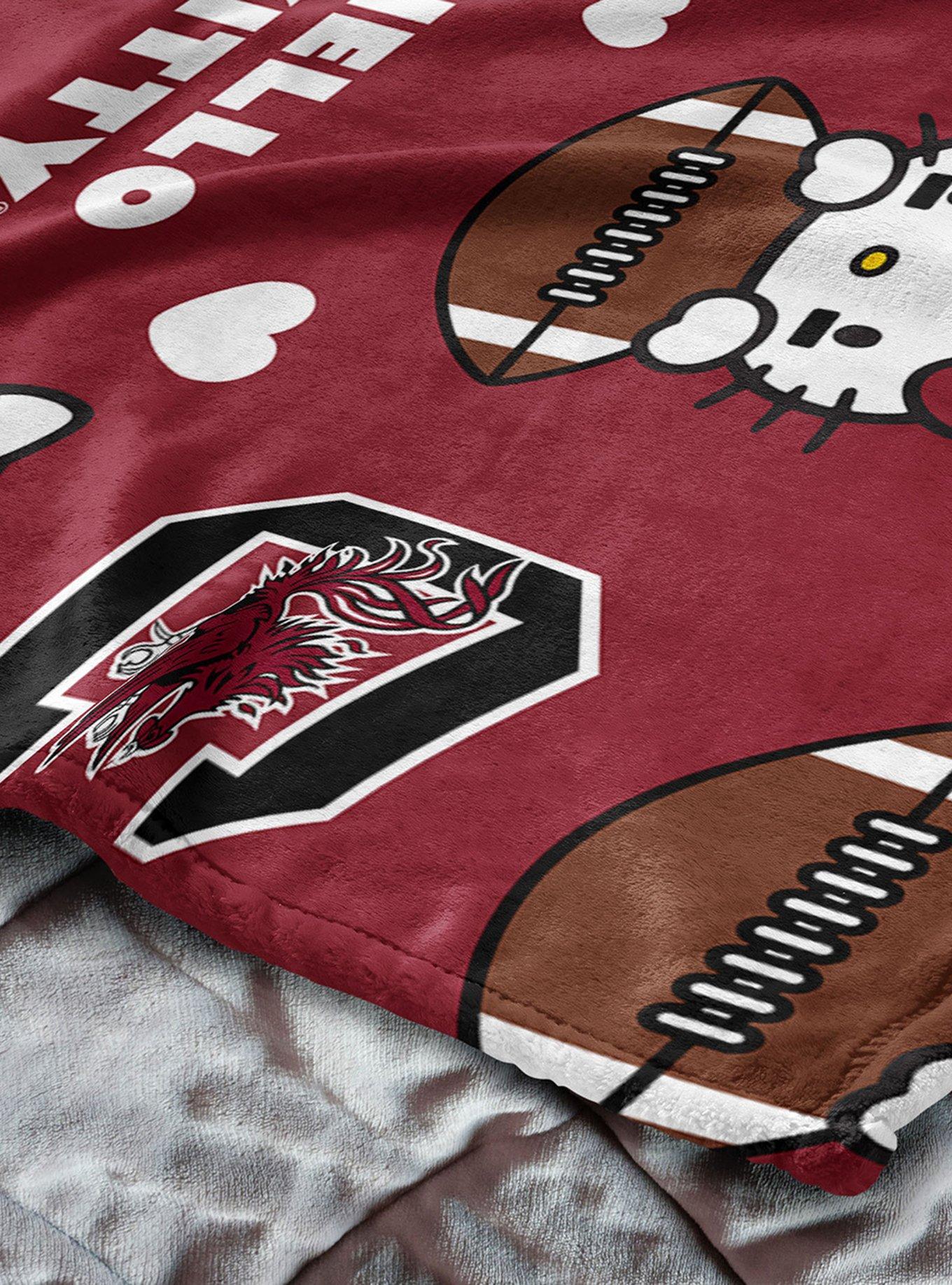 South Carolina Gamecocks Football Ready Hello Kitty Cloud Throw Blanket, , alternate