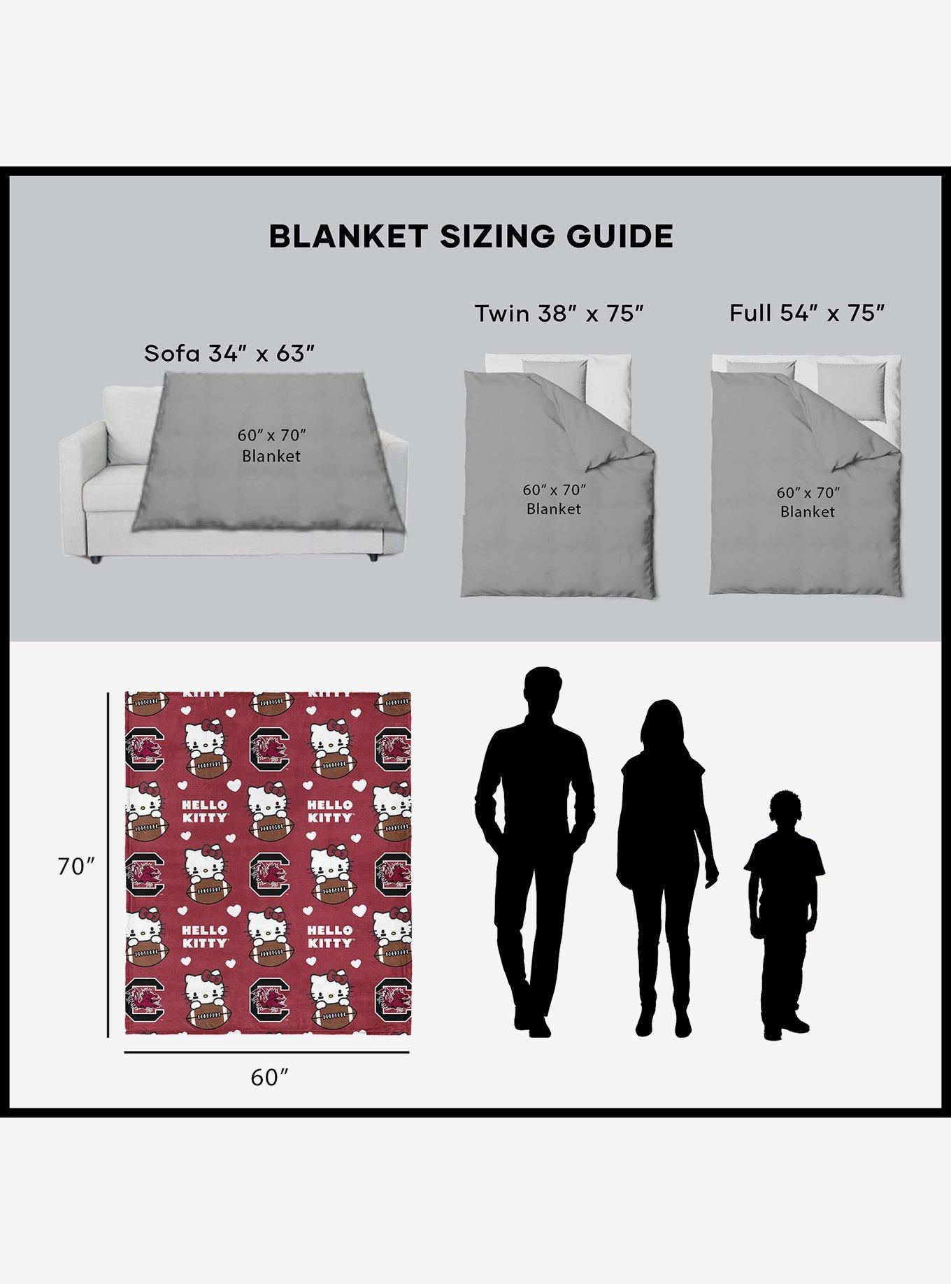 South Carolina Gamecocks Football Ready Hello Kitty Cloud Throw Blanket, , alternate