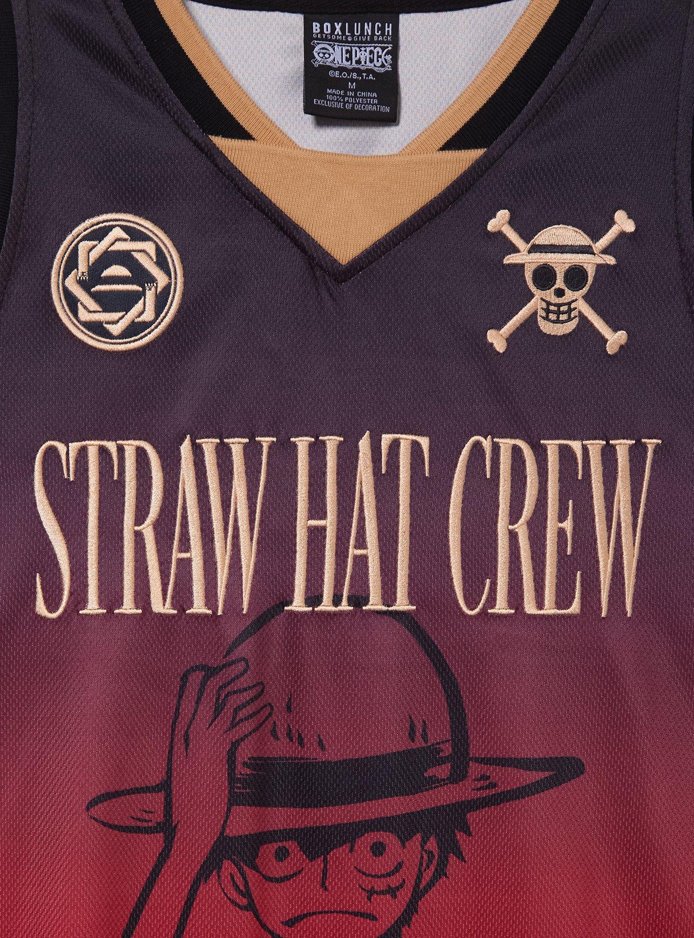 One Piece Straw Hat Crew Monkey D. Luffy Basketball Jersey - BoxLunch Exclusive, , hi-res