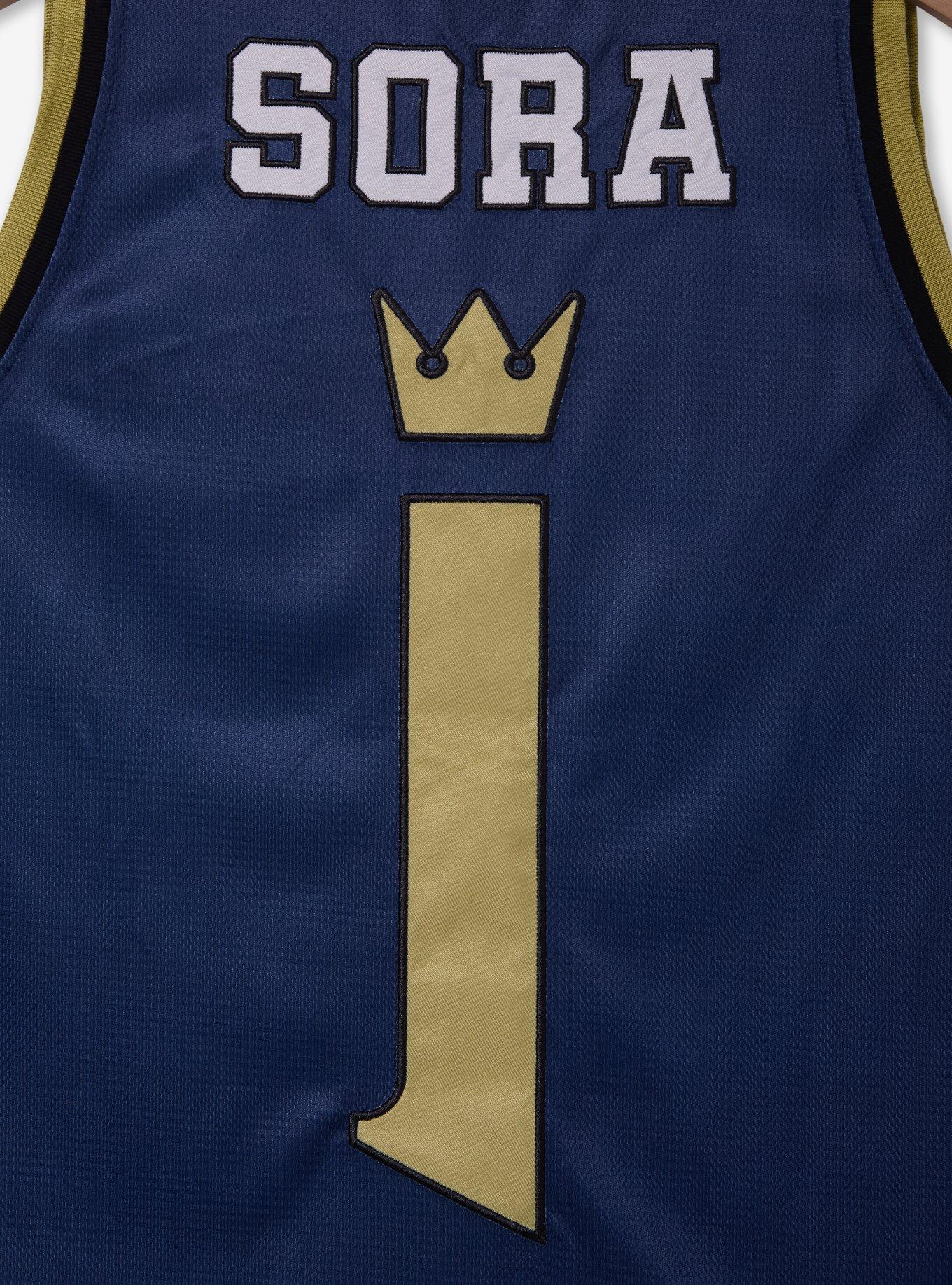 Disney Kingdom Hearts Sora Basketball Jersey - BoxLunch Exclusive, BLUE, alternate