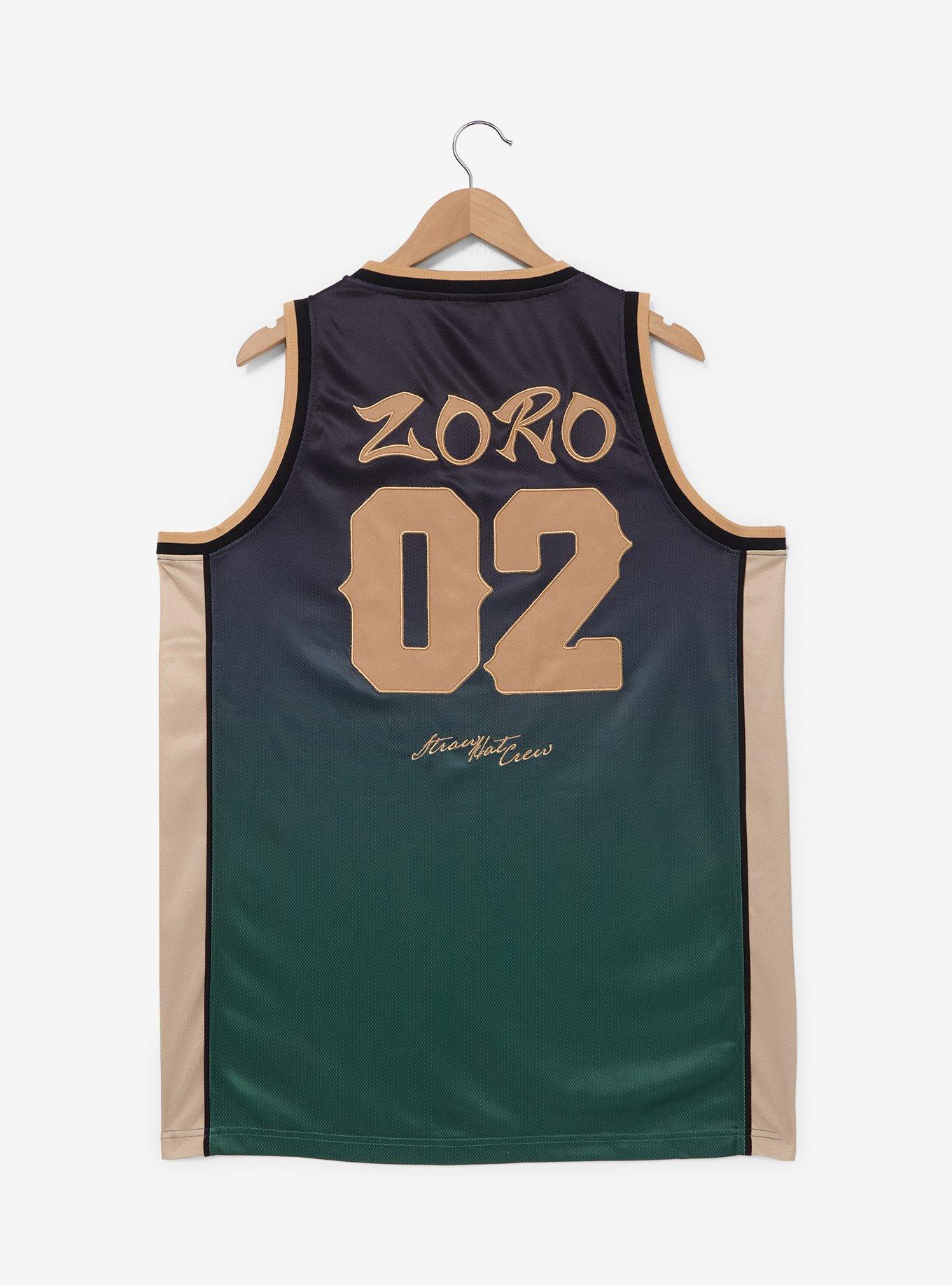 One Piece Straw Hat Crew Roronoa Zoro Basketball Jersey - BoxLunch Exclusive, , hi-res