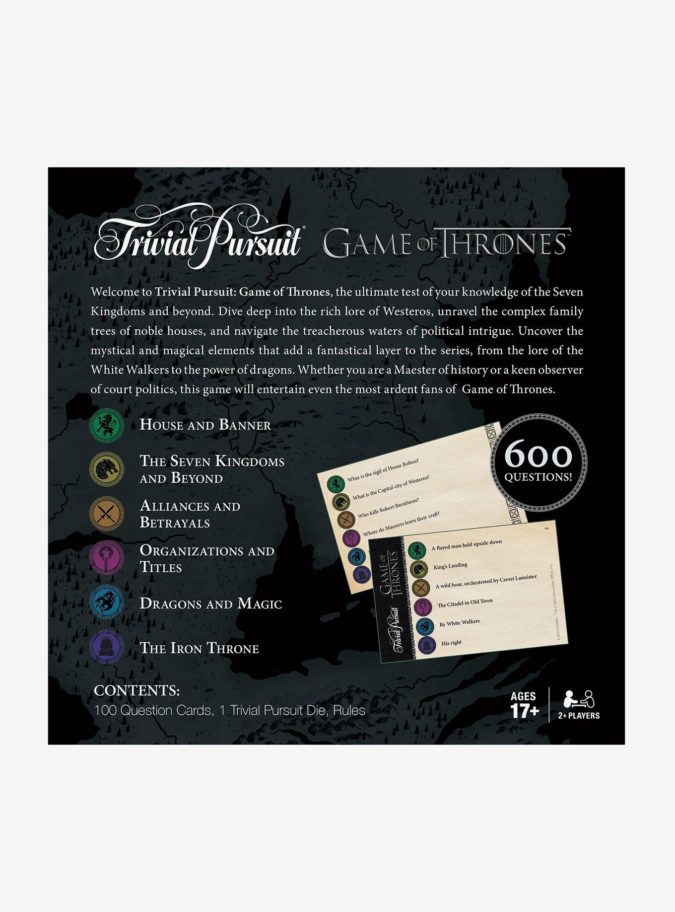 Game of Thrones Trivial Pursuit