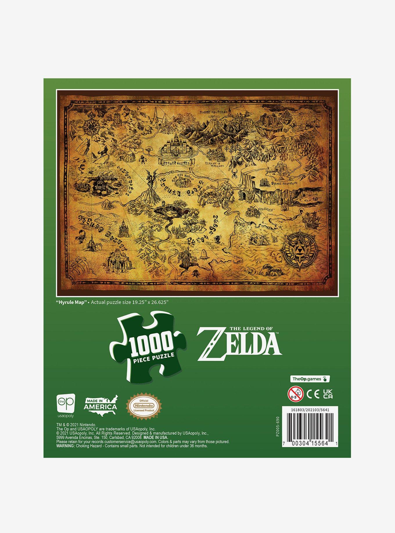 Nintendo The Legend of Zelda Map of Hyrule 1,000 Piece Puzzle, , alternate