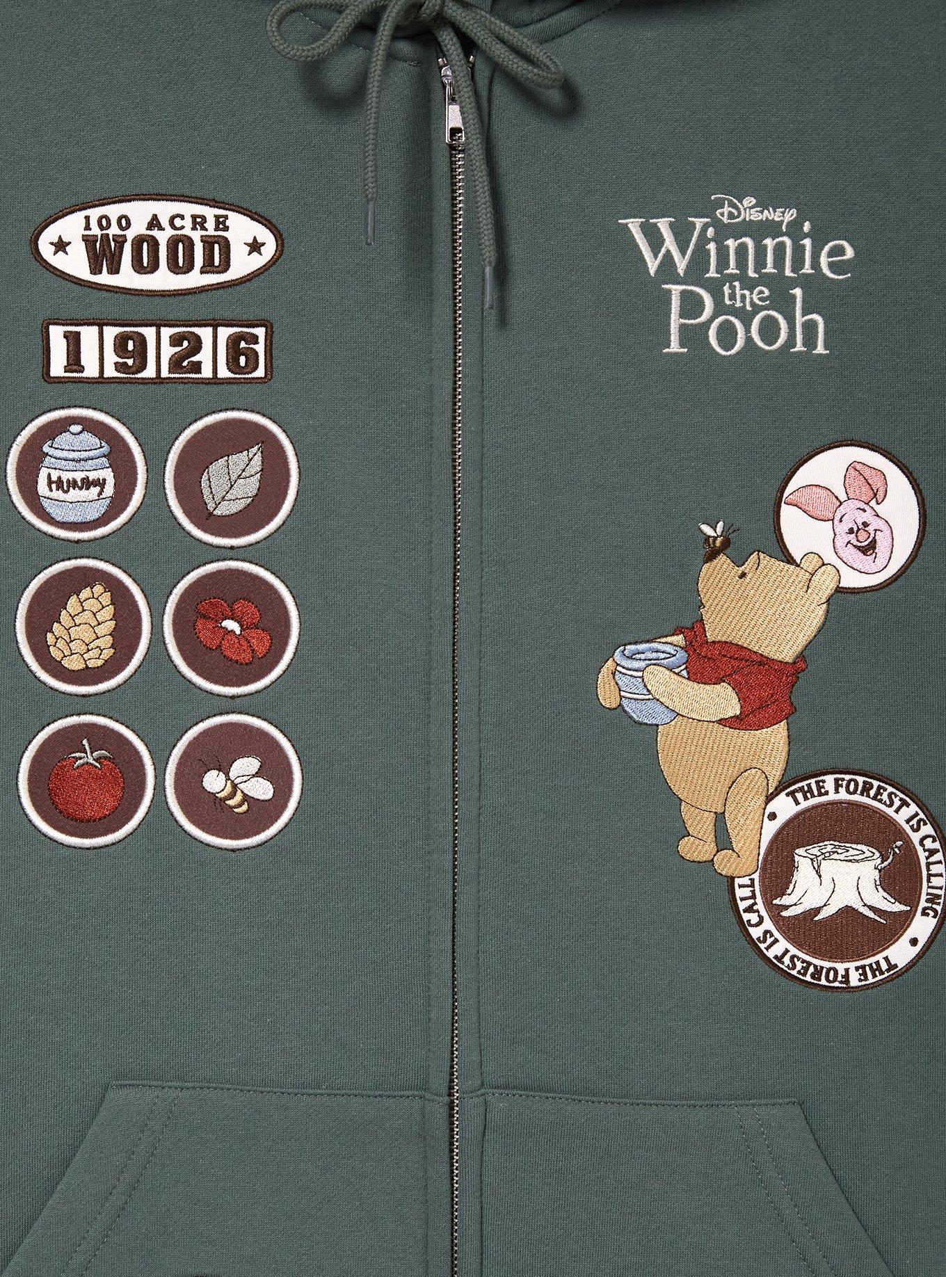 Disney Winnie the Pooh Badges Zippered Hoodie &mdash; BoxLunch Exclusive, GREEN, alternate