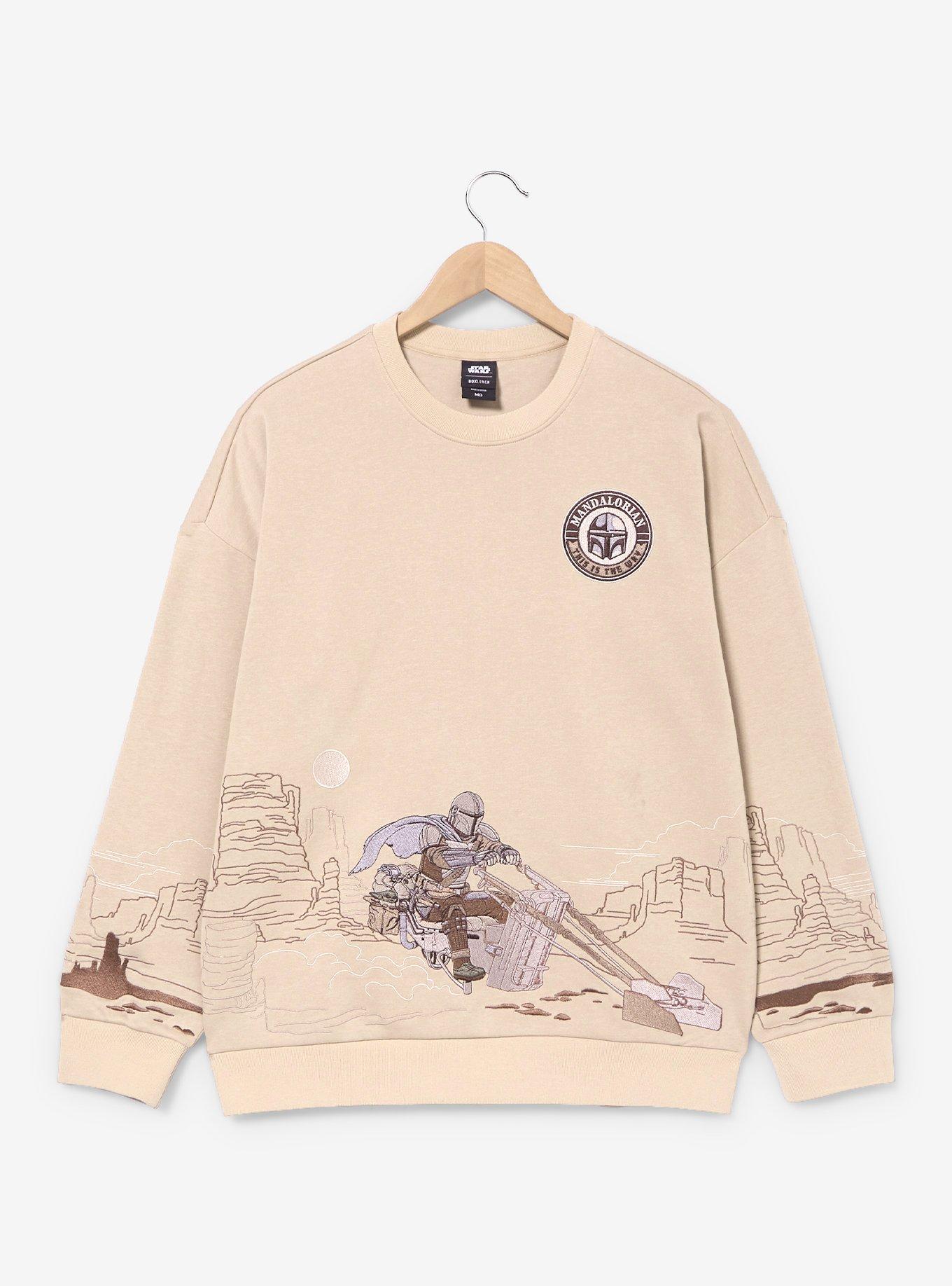 Star Wars The Mandalorian Speeder Bike Scene Embroidered Sweatshirt, , hi-res