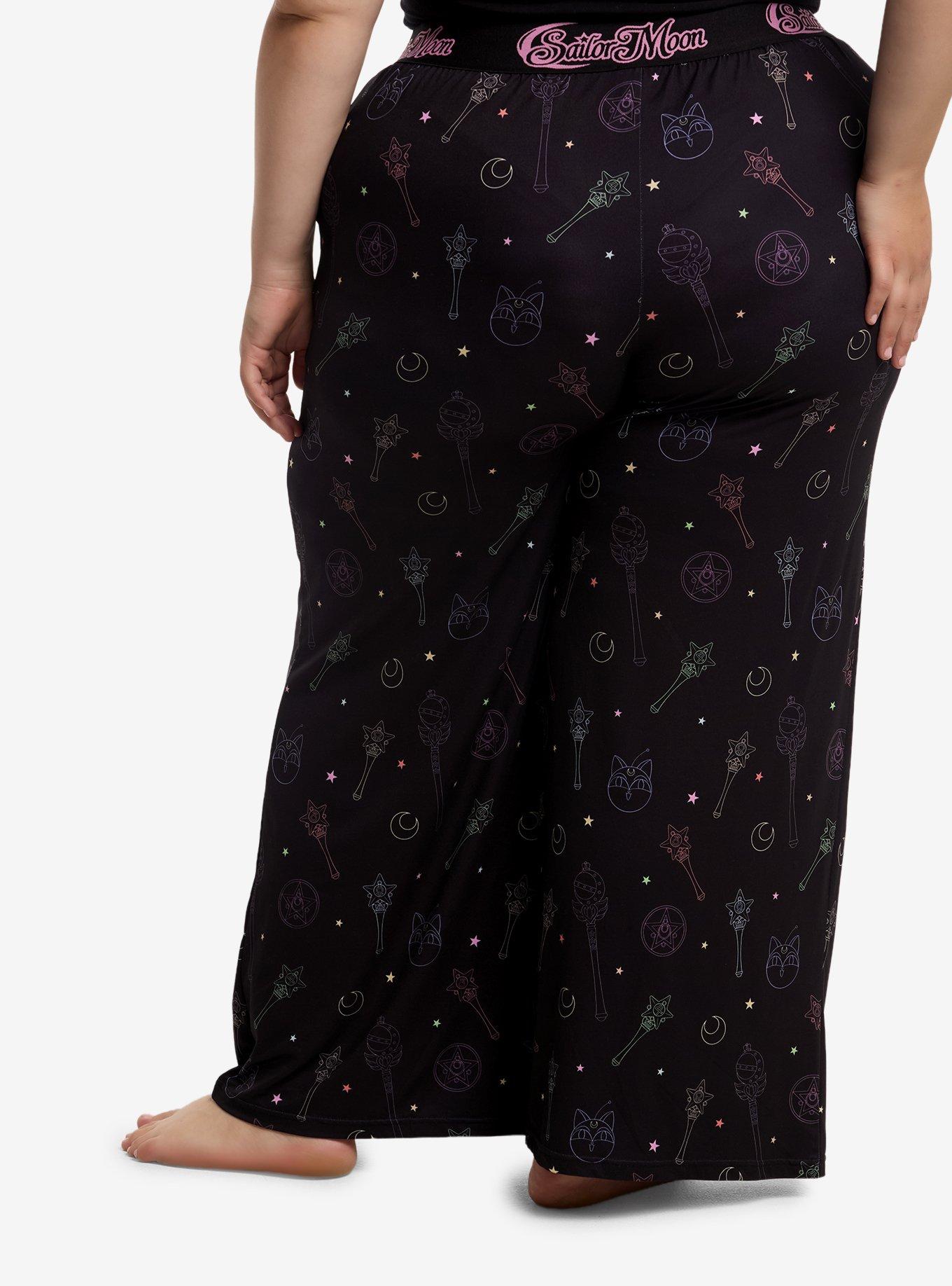 Pretty Guardian Sailor Moon Luna-P Ball Icons Pajama Pants Plus Size, , hi-res
