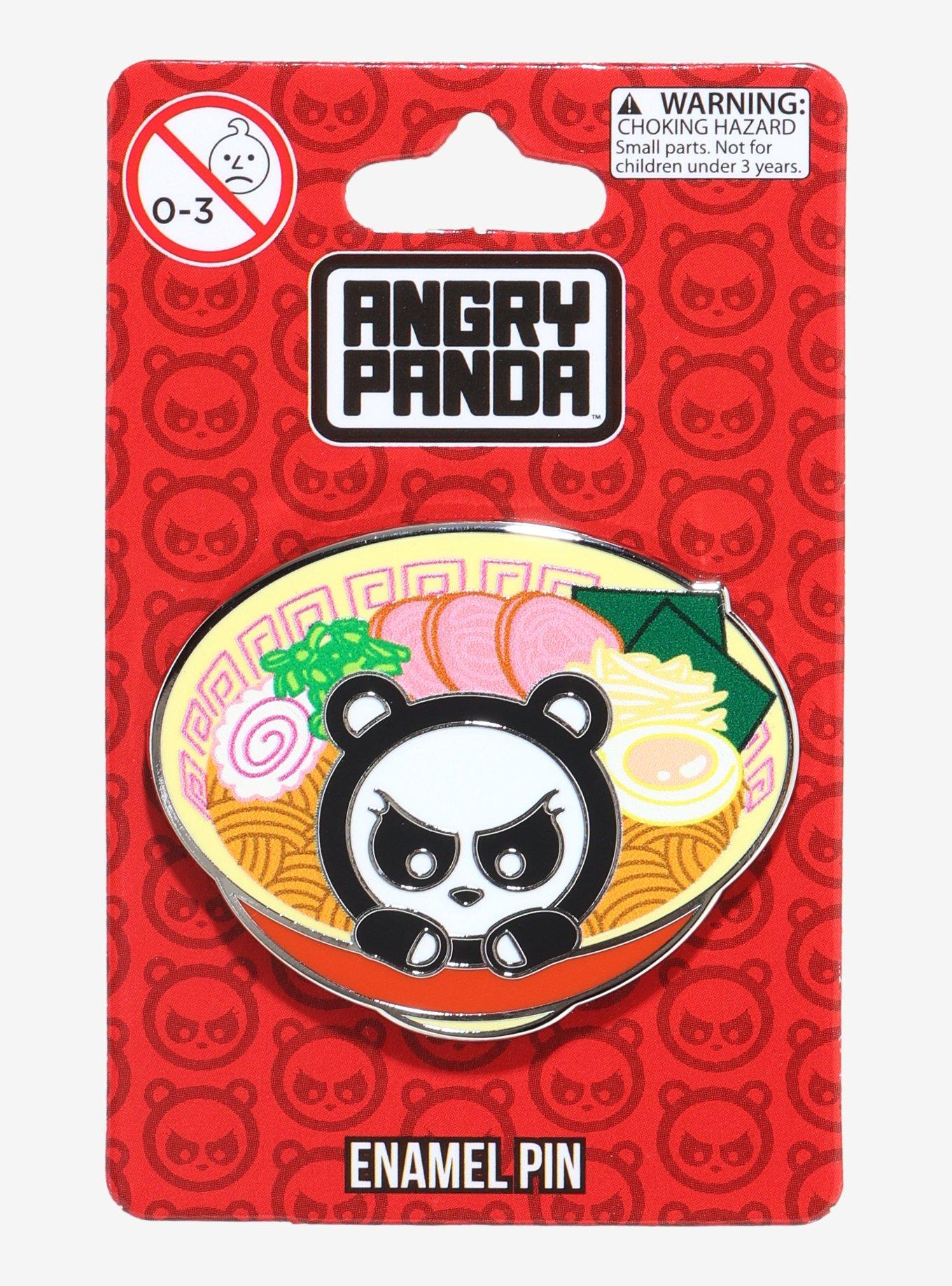 Angry Panda Ramen Enamel Pin Hot Topic Exclusive, , hi-res