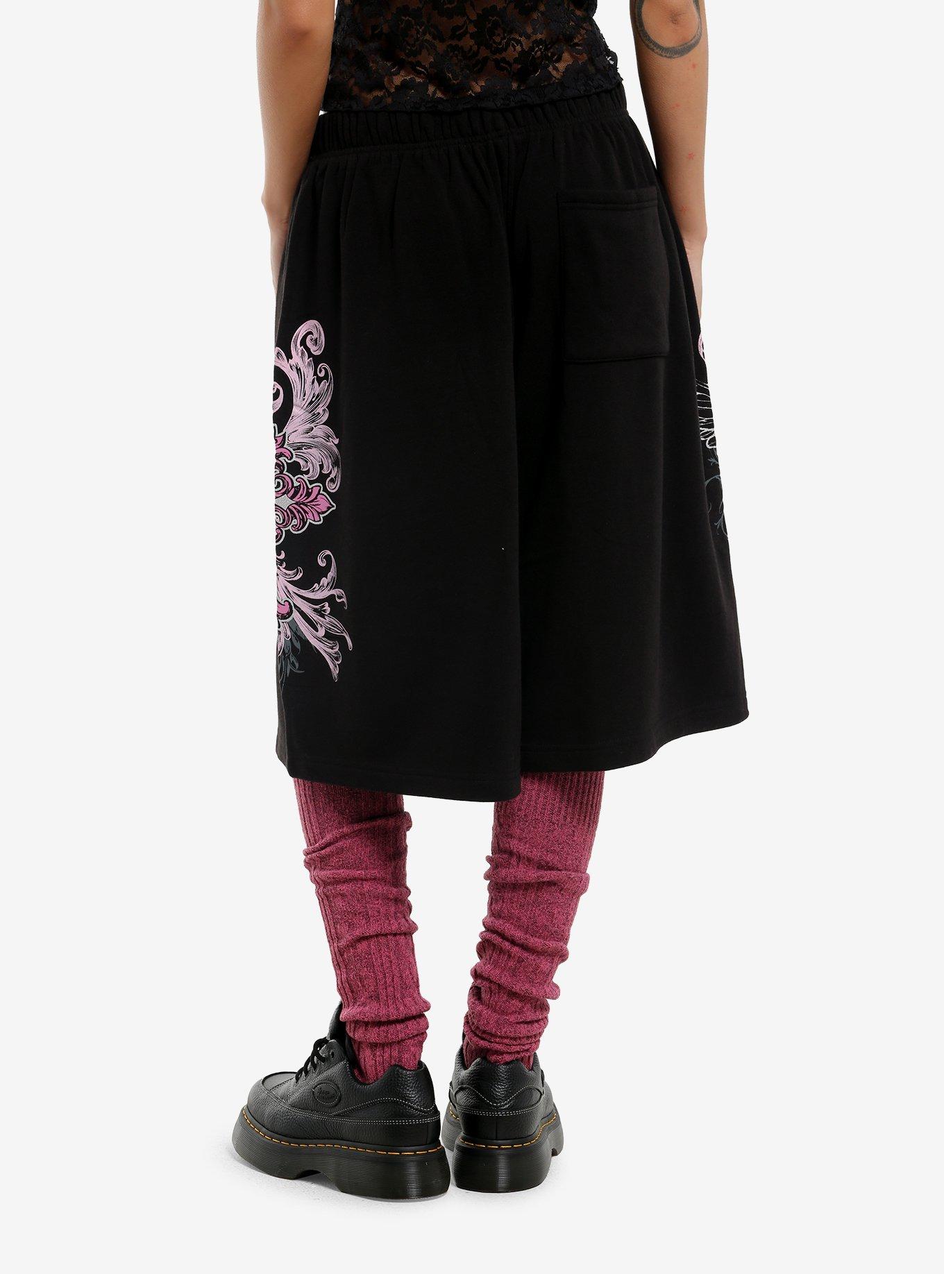 Skull Cross & Rose Girls Lounge Shorts, , hi-res