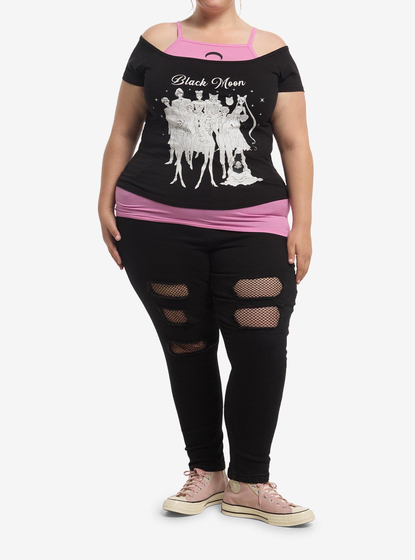 Pretty Guardian Sailor Moon Black Moon Twofer Top Plus Size, , hi-res