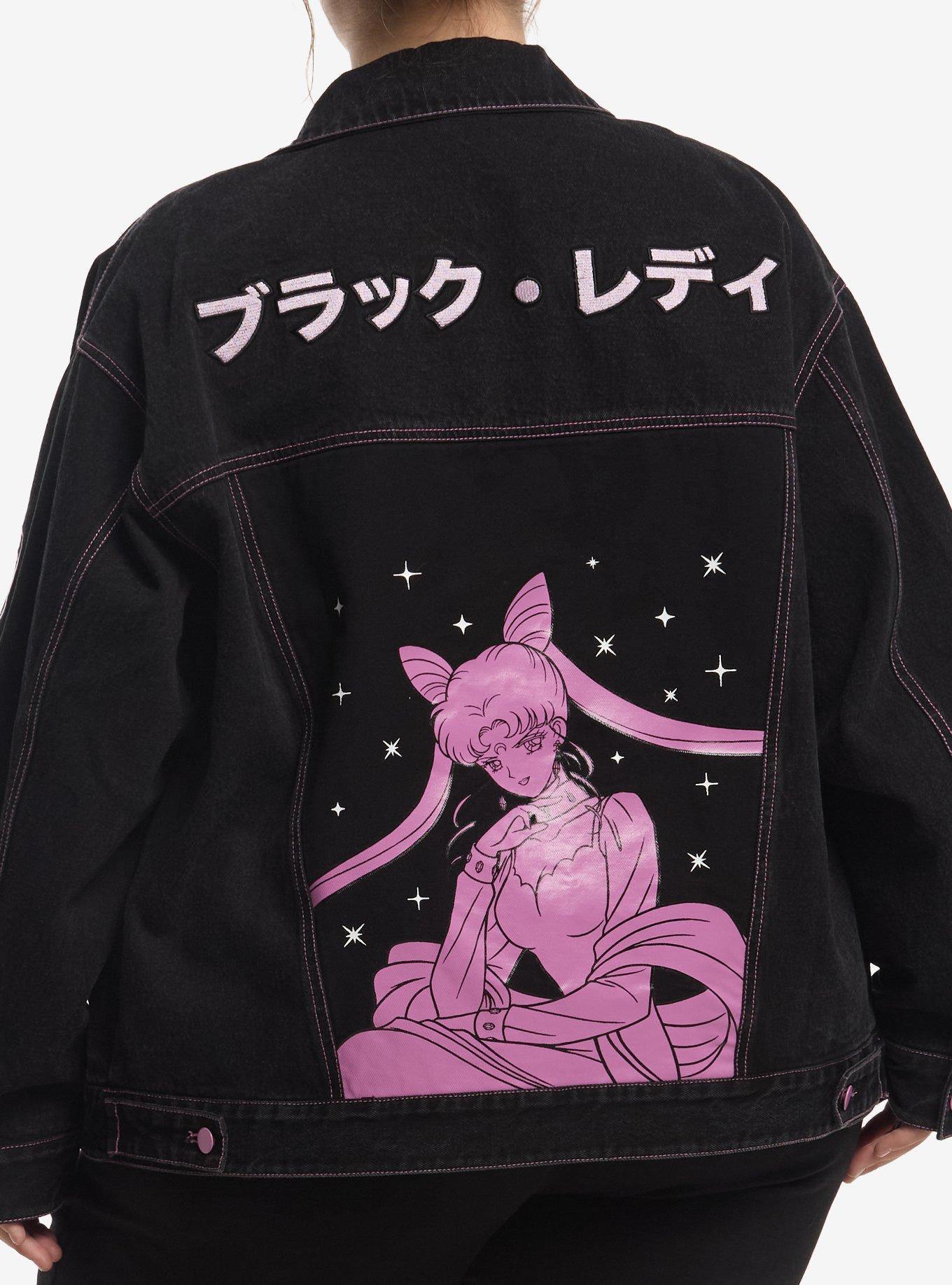 Pretty Guardian Sailor Moon Black Lady Denim Jacket Plus Size, , hi-res