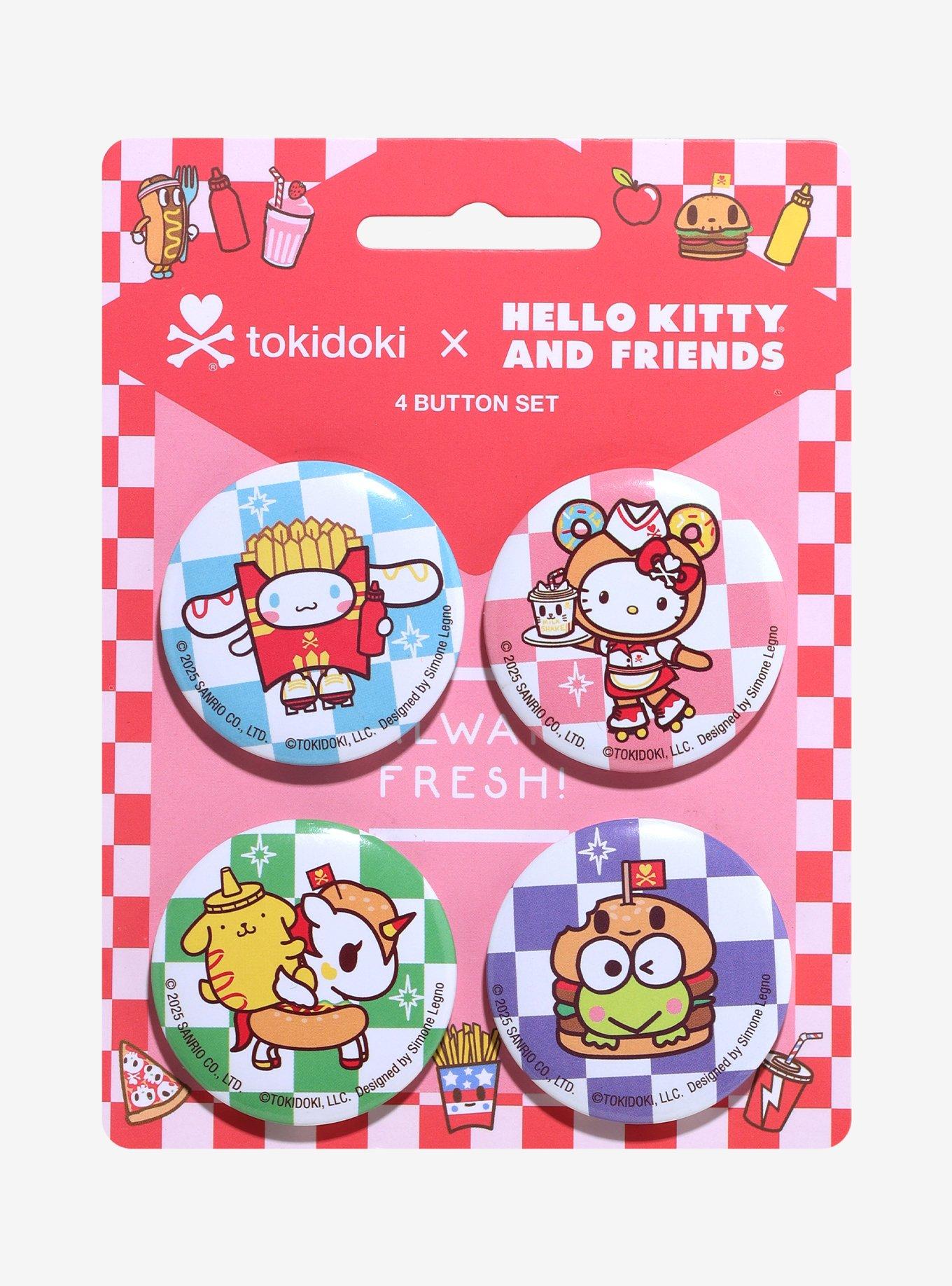 Tokidoki X Hello Kitty And Friends Food Button Set, , hi-res