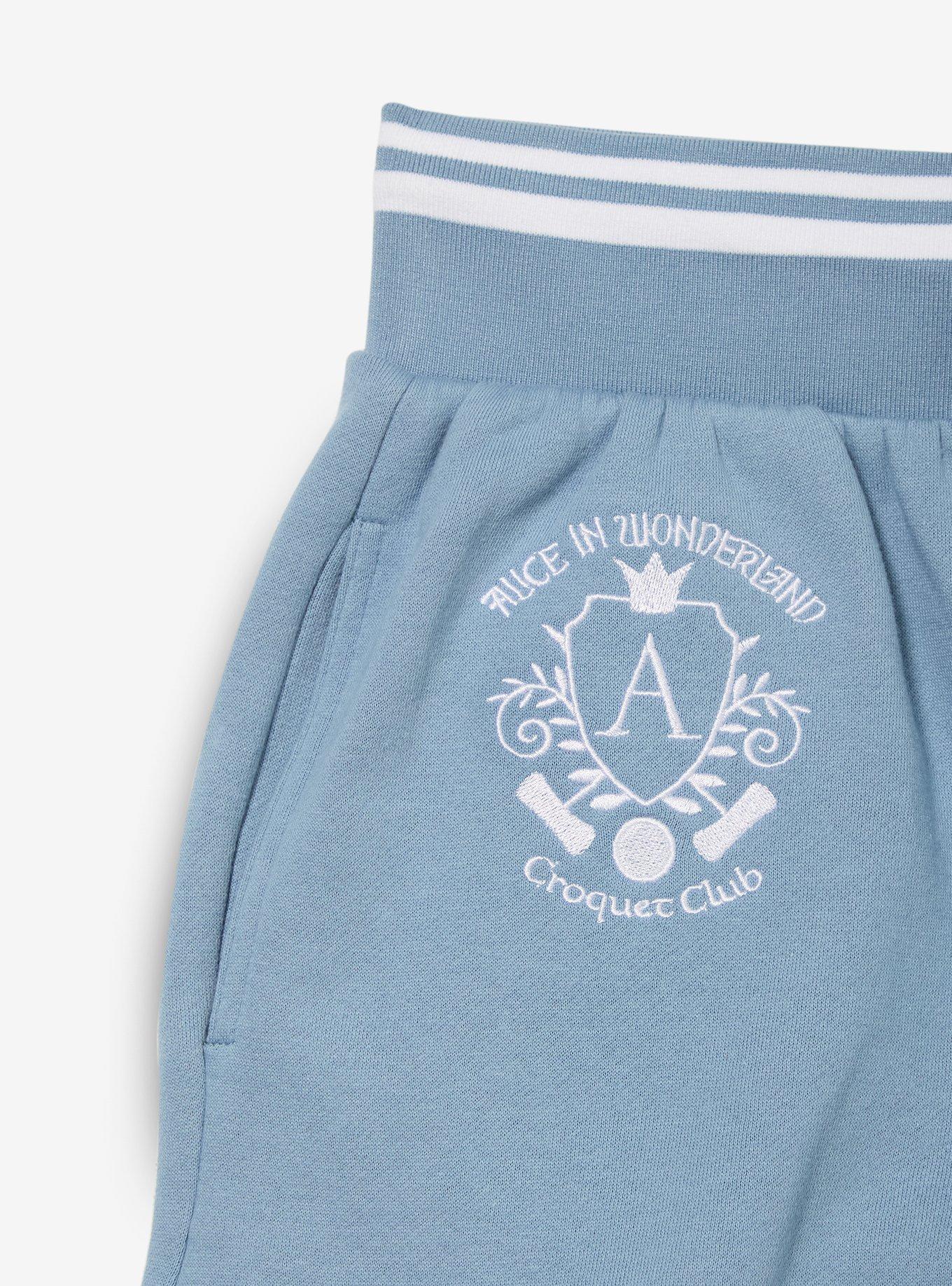 Disney Alice in Wonderland Croquet Women's Fleece Shorts - BoxLunch Exclusive, LIGHT BLUE, alternate