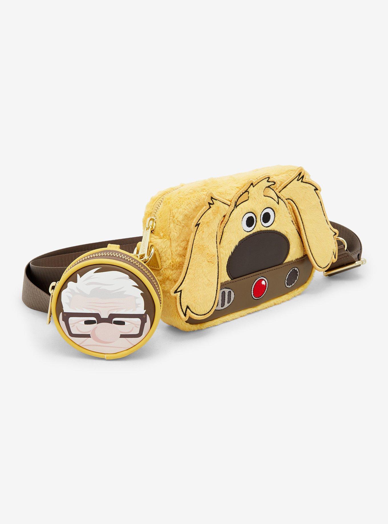 Loungefly Disney Pixar Up Dug Fuzzy Sling Bag With Coin Purse, , hi-res