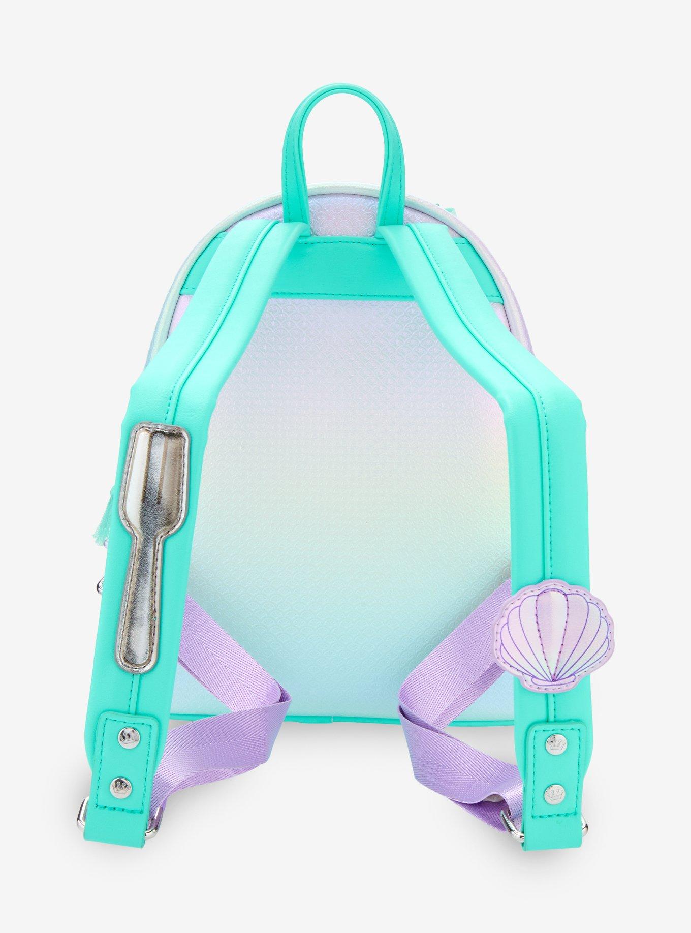 Loungefly Disney The Little Mermaid Iridescent Shell Mini Backpack, , alternate - view 3