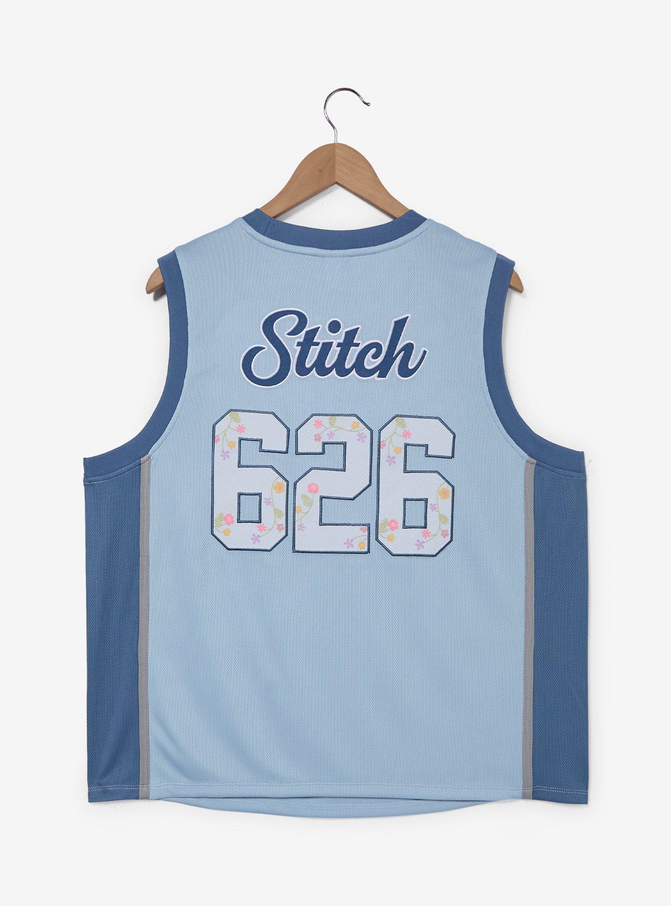 Disney Lilo & Stitch Ohana Women's Plus Size Cropped Basketball Jersey &mdash; BoxLunch Exclusive, , hi-res