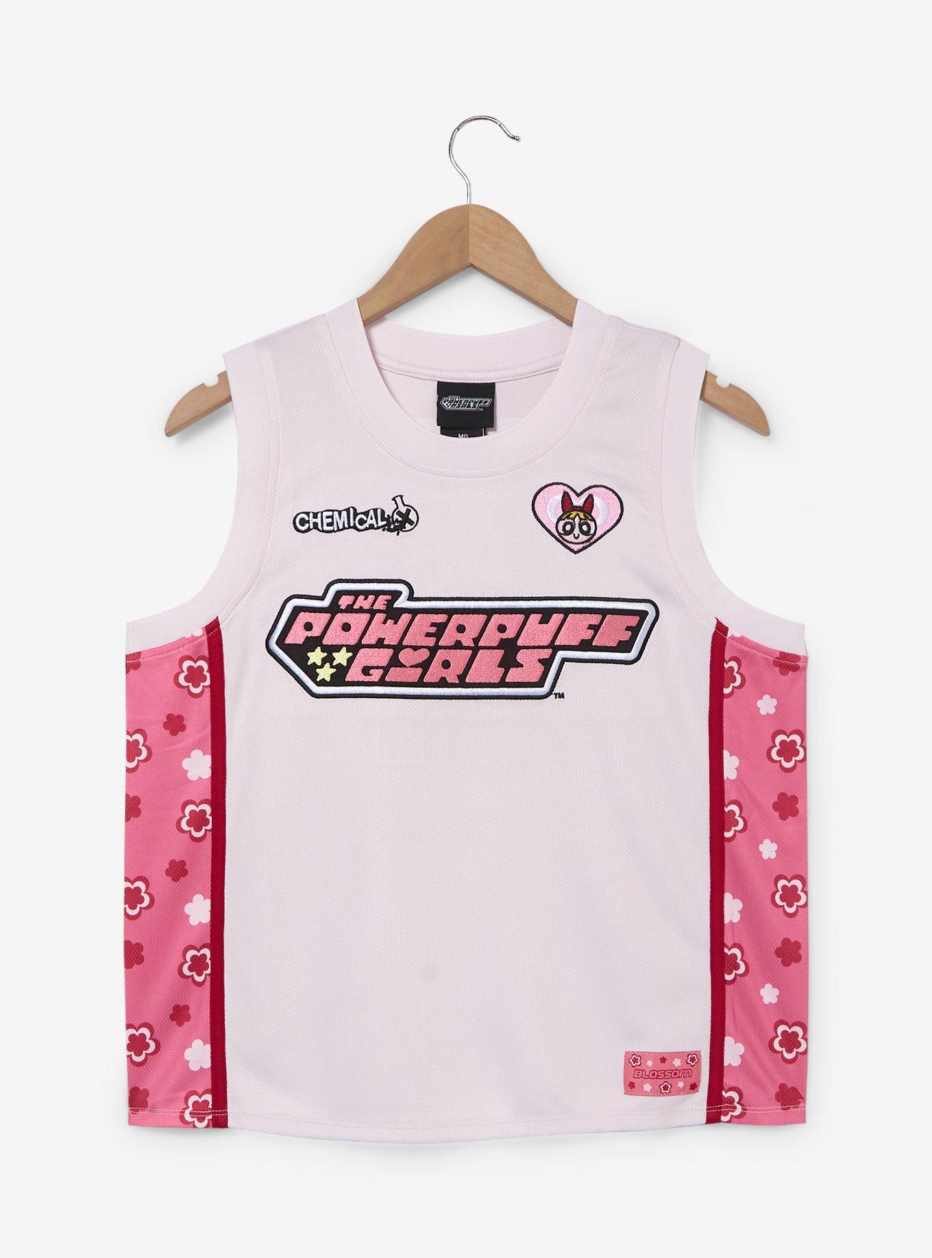 The Powerpuff Girls Blossom Women's Cropped Basketball Jersey - BoxLunch Exclusive