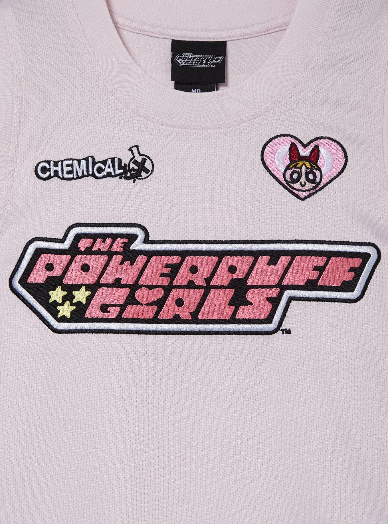 The Powerpuff Girls Blossom Women's Cropped Basketball Jersey - BoxLunch Exclusive, PINK, alternate