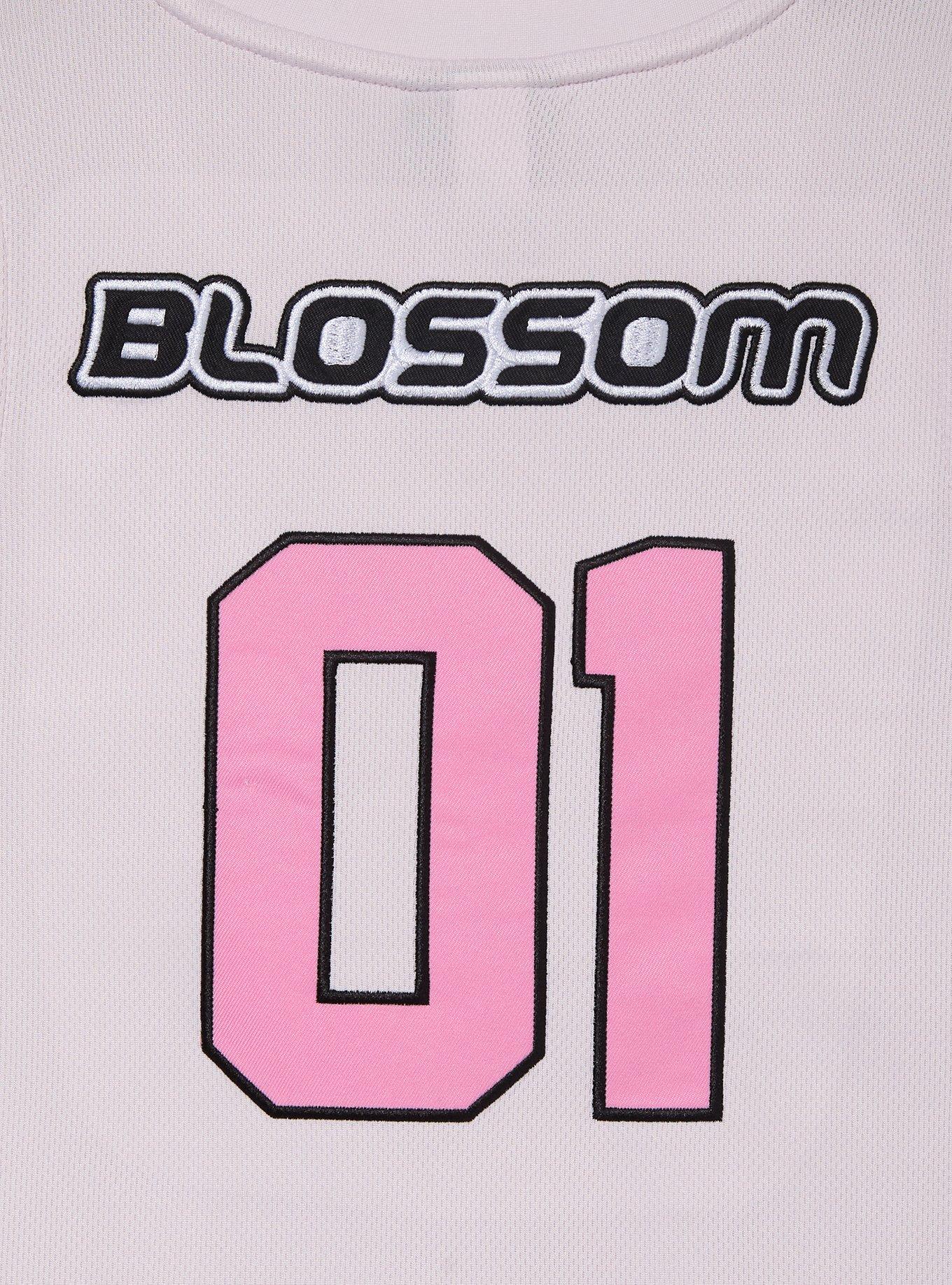 The Powerpuff Girls Blossom Women's Cropped Basketball Jersey - BoxLunch Exclusive, PINK, alternate