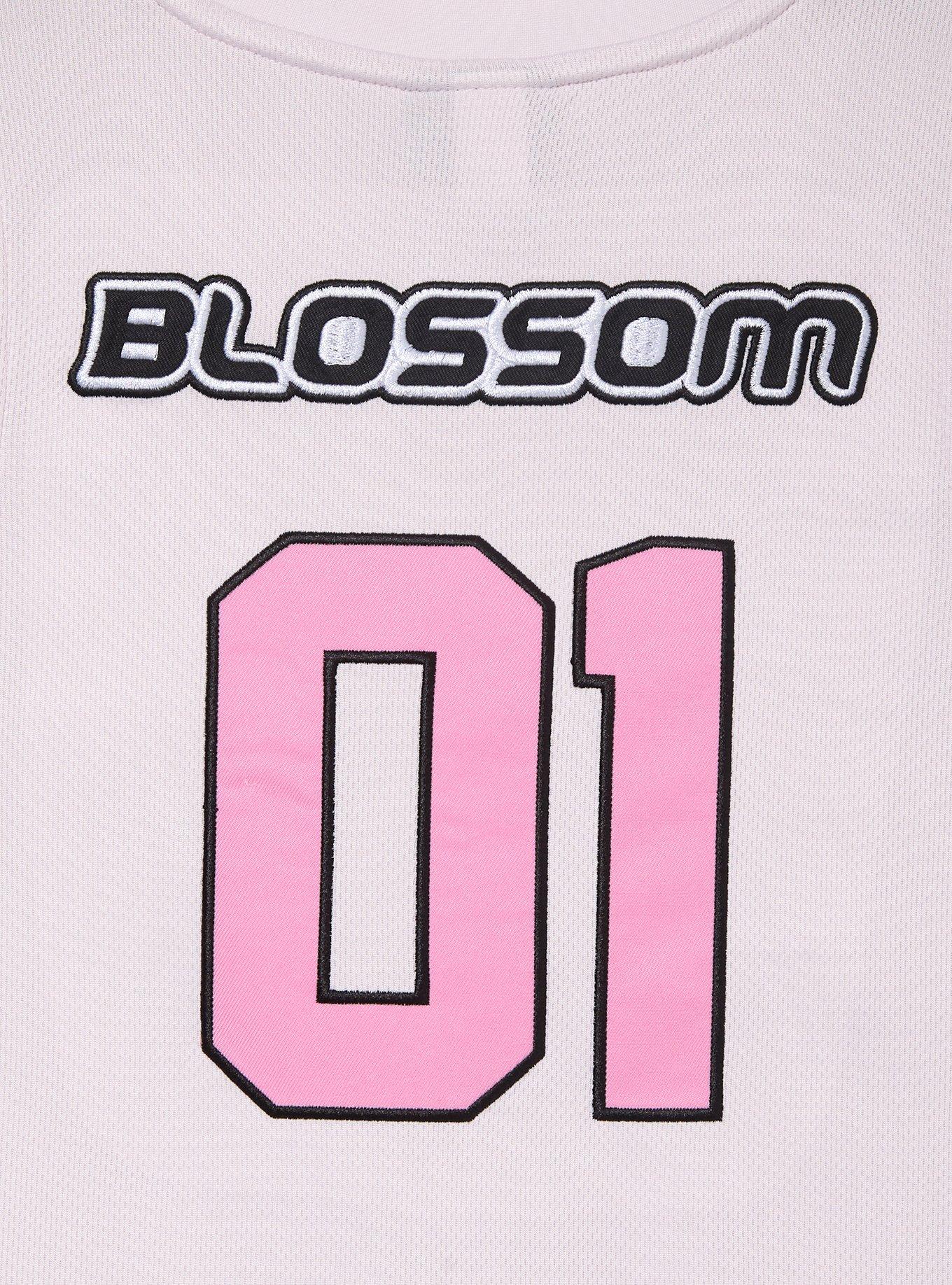 The Powerpuff Girls Blossom Women's Plus Cropped Basketball Jersey - BoxLunch Exclusive