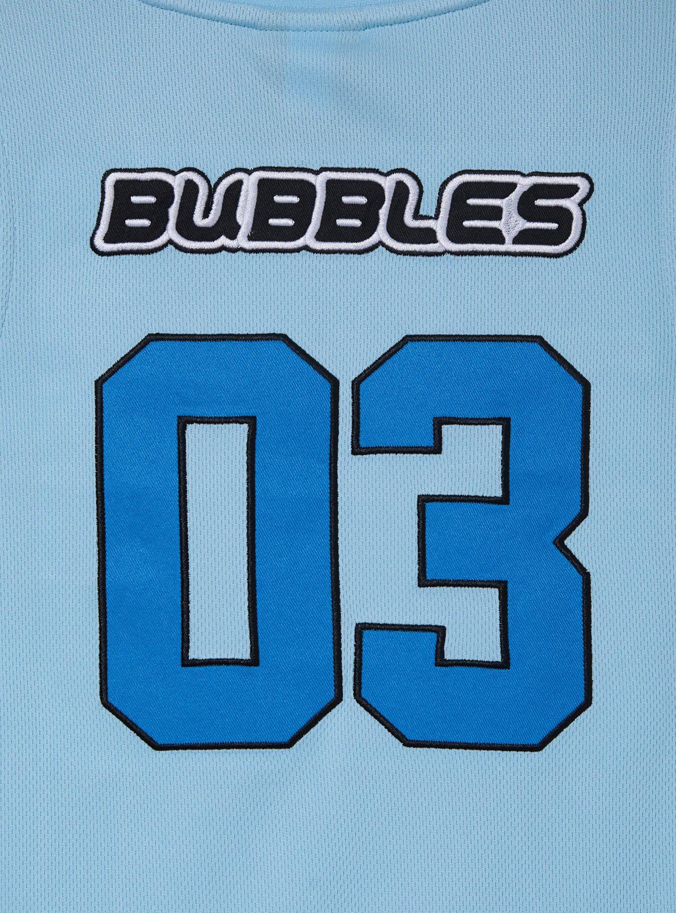 The Powerpuff Girls Bubbles Women's Plus Size Cropped Basketball Jersey - BoxLunch Exclusive, BLUE, alternate