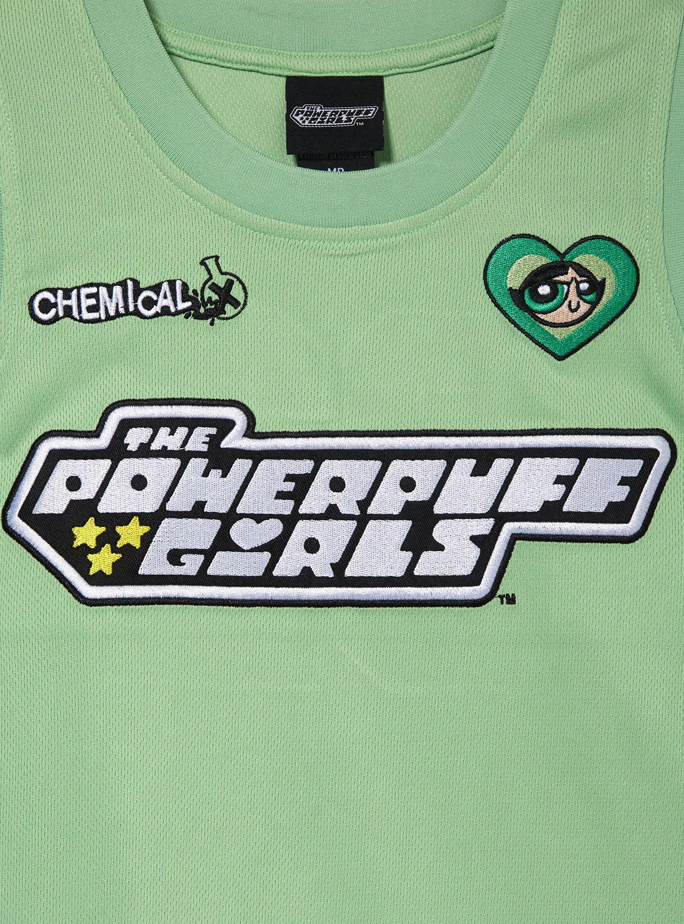 The Powerpuff Girls Buttercup Women's Plus Cropped Basketball Jersey - BoxLunch Exclusive