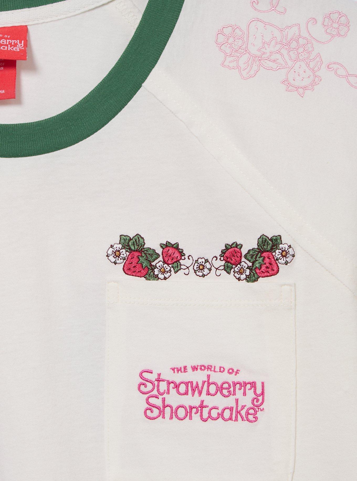 Strawberry Shortcake Embroidered Women's Plus Jersey T-Shirt - BoxLunch Exclusive