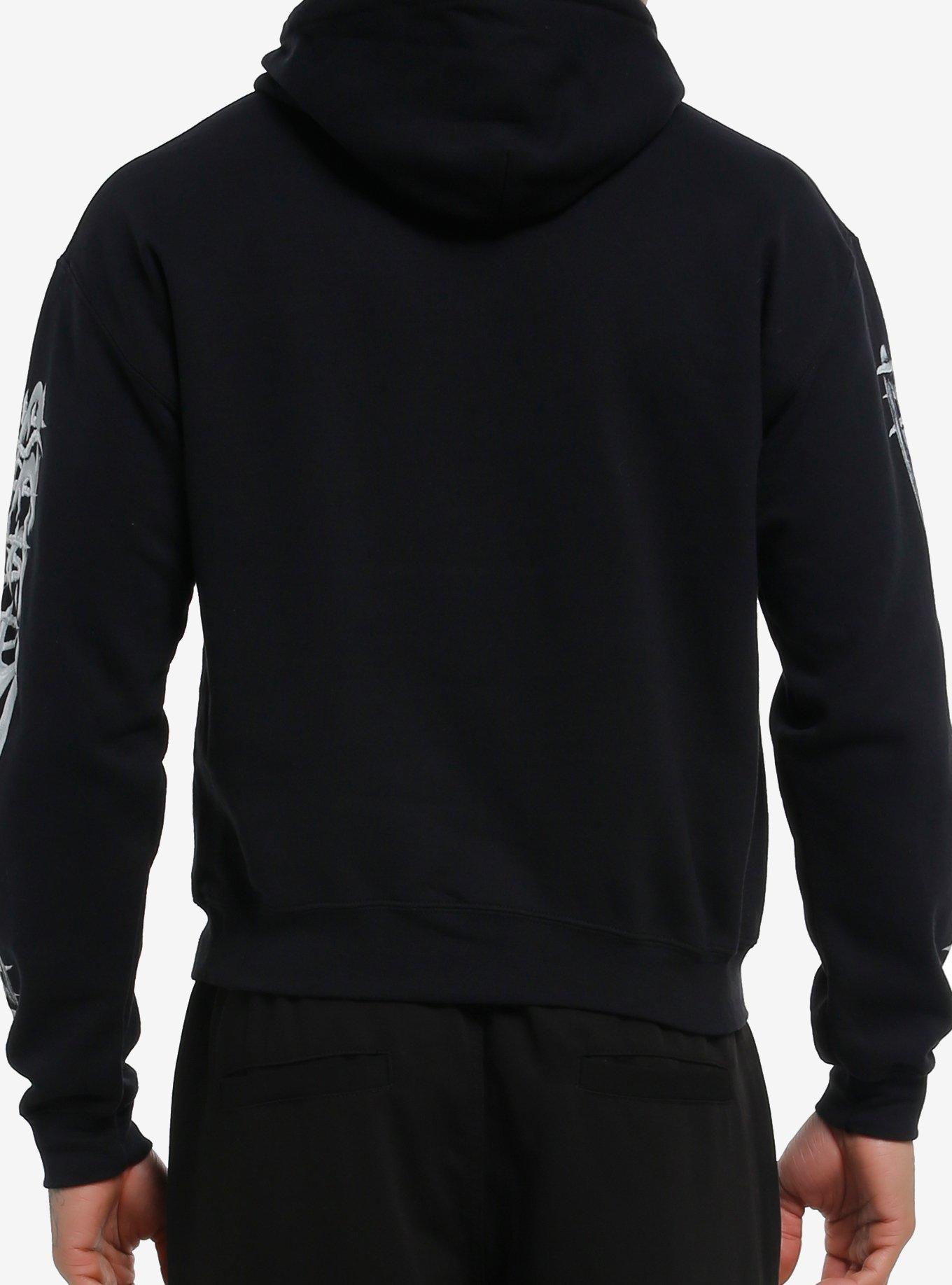 Falling In Reverse Chrome Thorns Logo Hoodie, BLACK, alternate