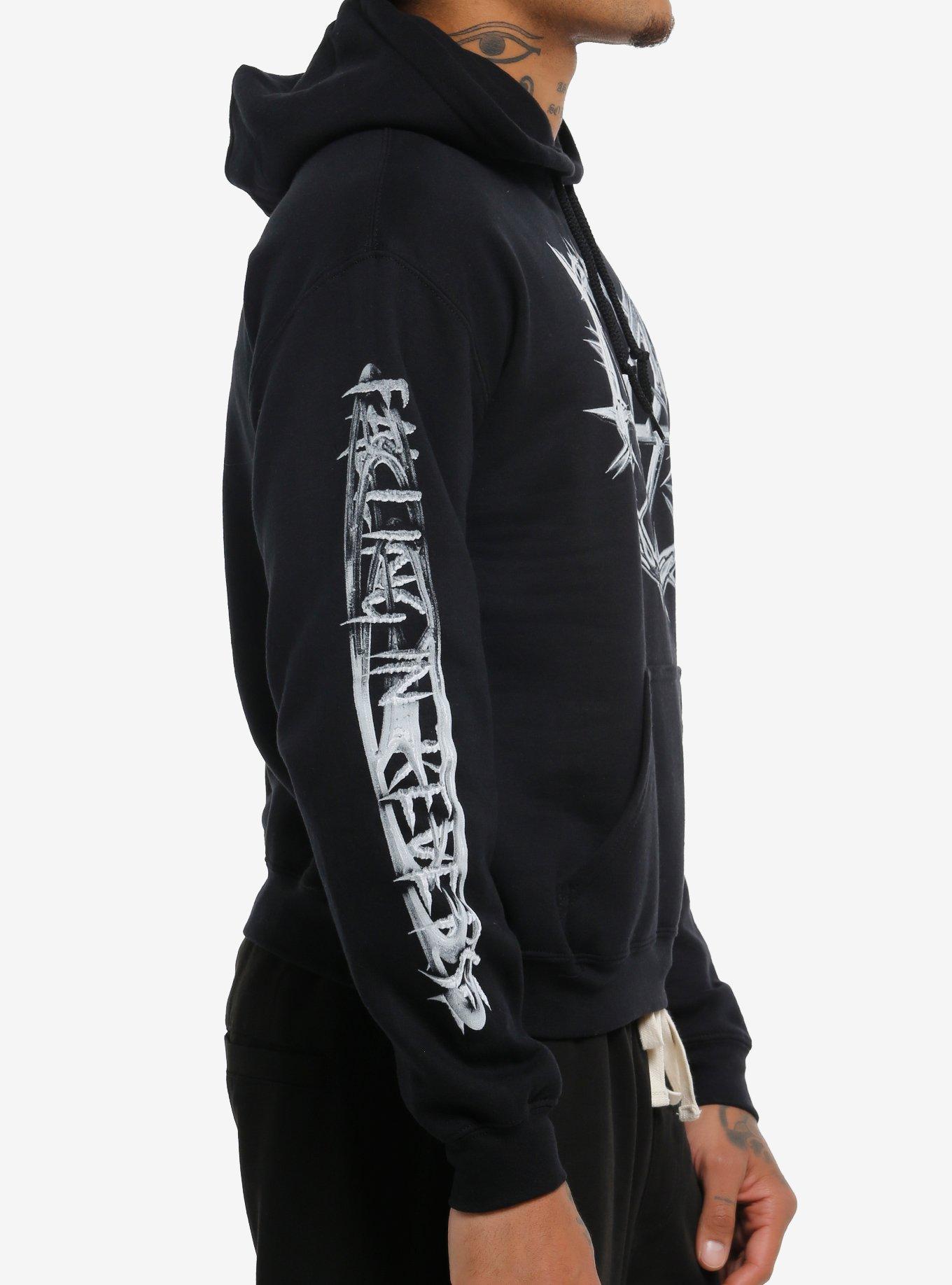 Falling In Reverse Chrome Thorns Logo Hoodie, BLACK, alternate
